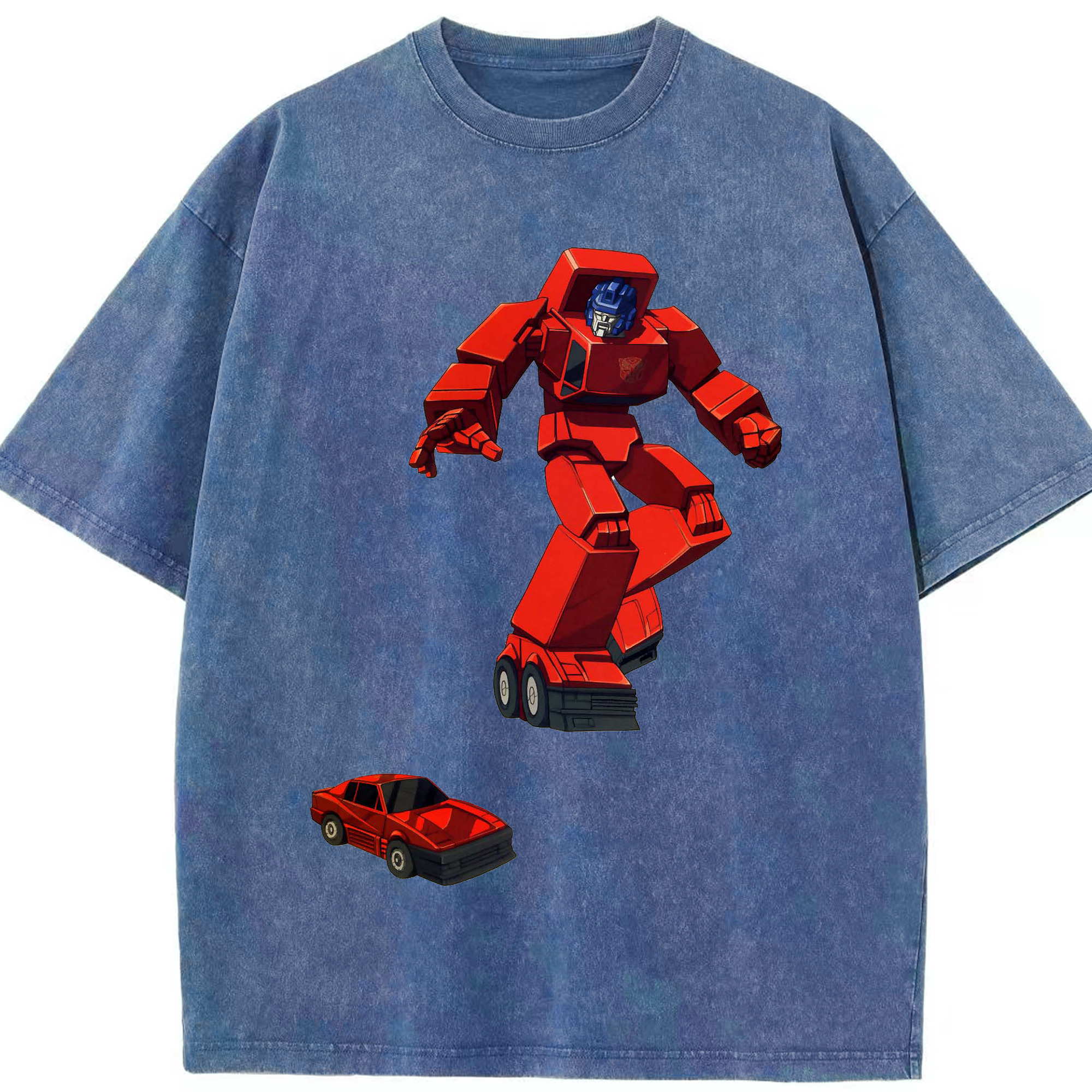 （画像用）  綿100% ヴィンテージ風 半袖Tシャツ（フロントプリント）