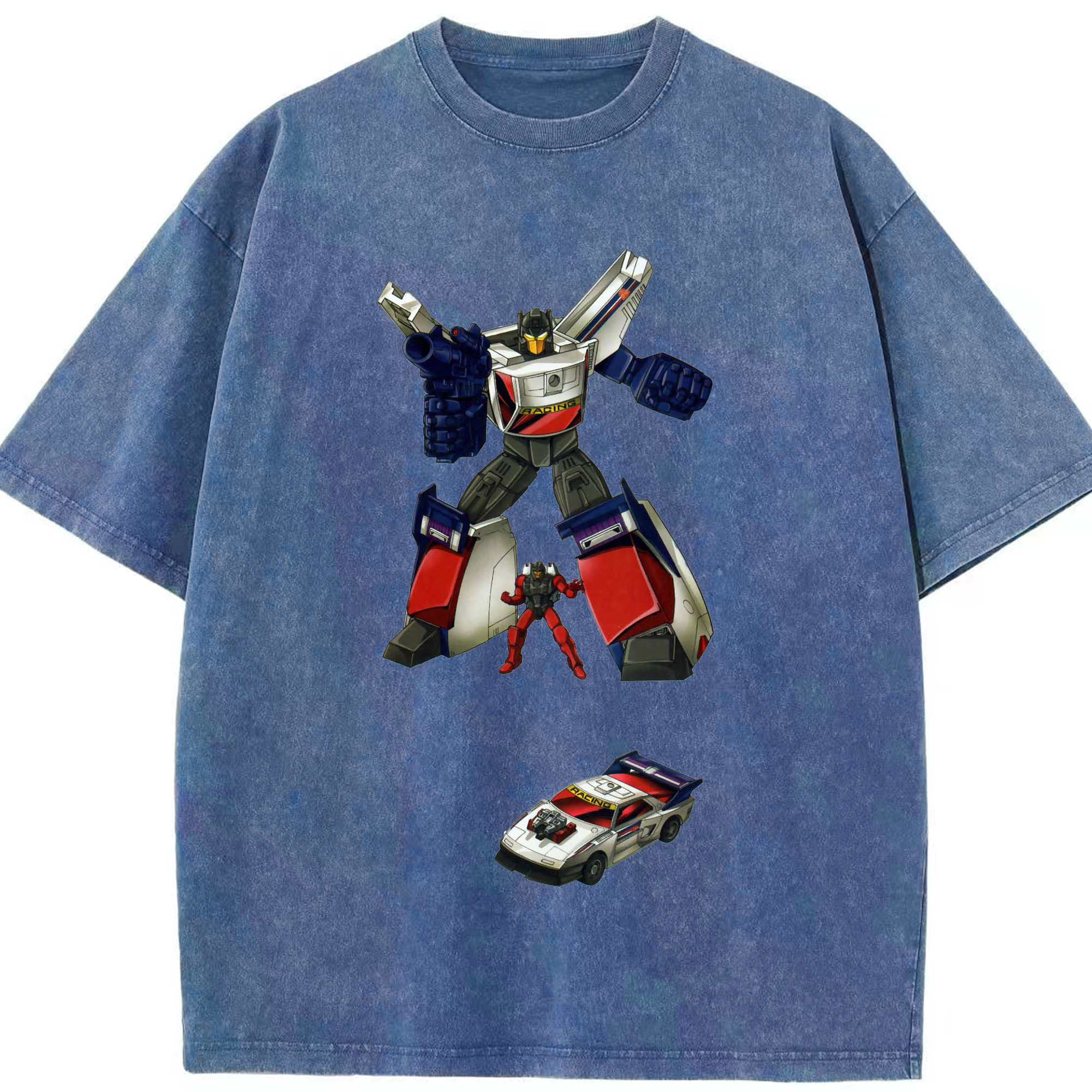 （画像用）  綿100% ヴィンテージ風 半袖Tシャツ（フロントプリント）