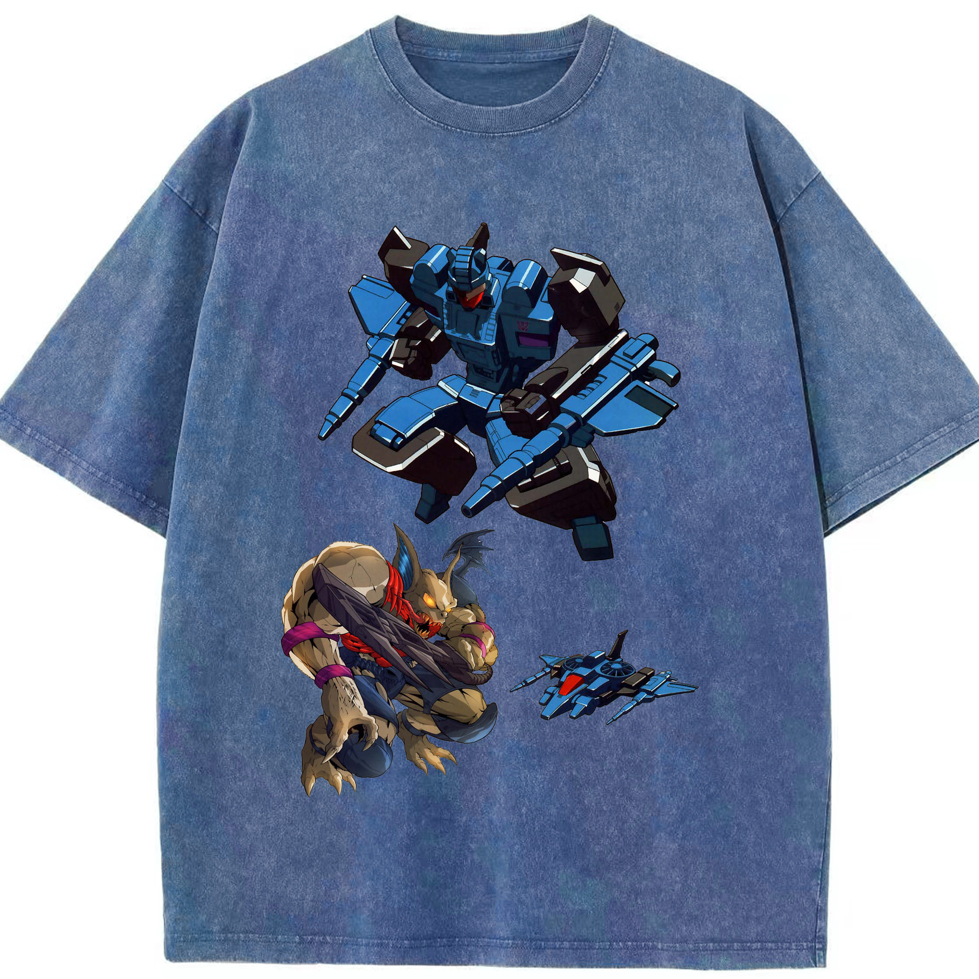 （画像用）  綿100% ヴィンテージ風 半袖Tシャツ（フロントプリント）