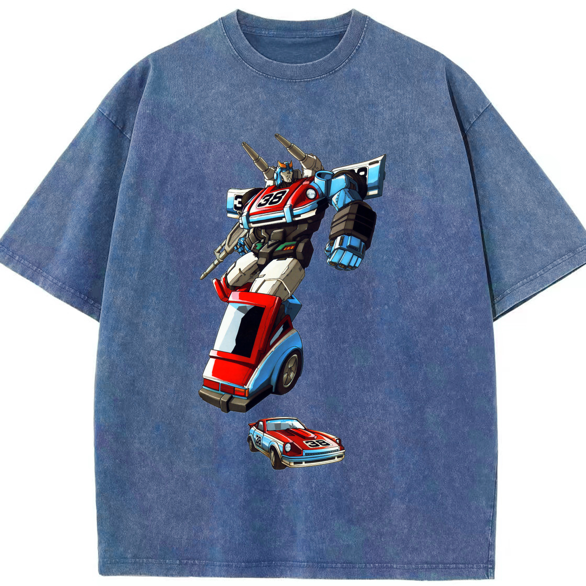 （画像用）  綿100% ヴィンテージ風 半袖Tシャツ（フロントプリント）