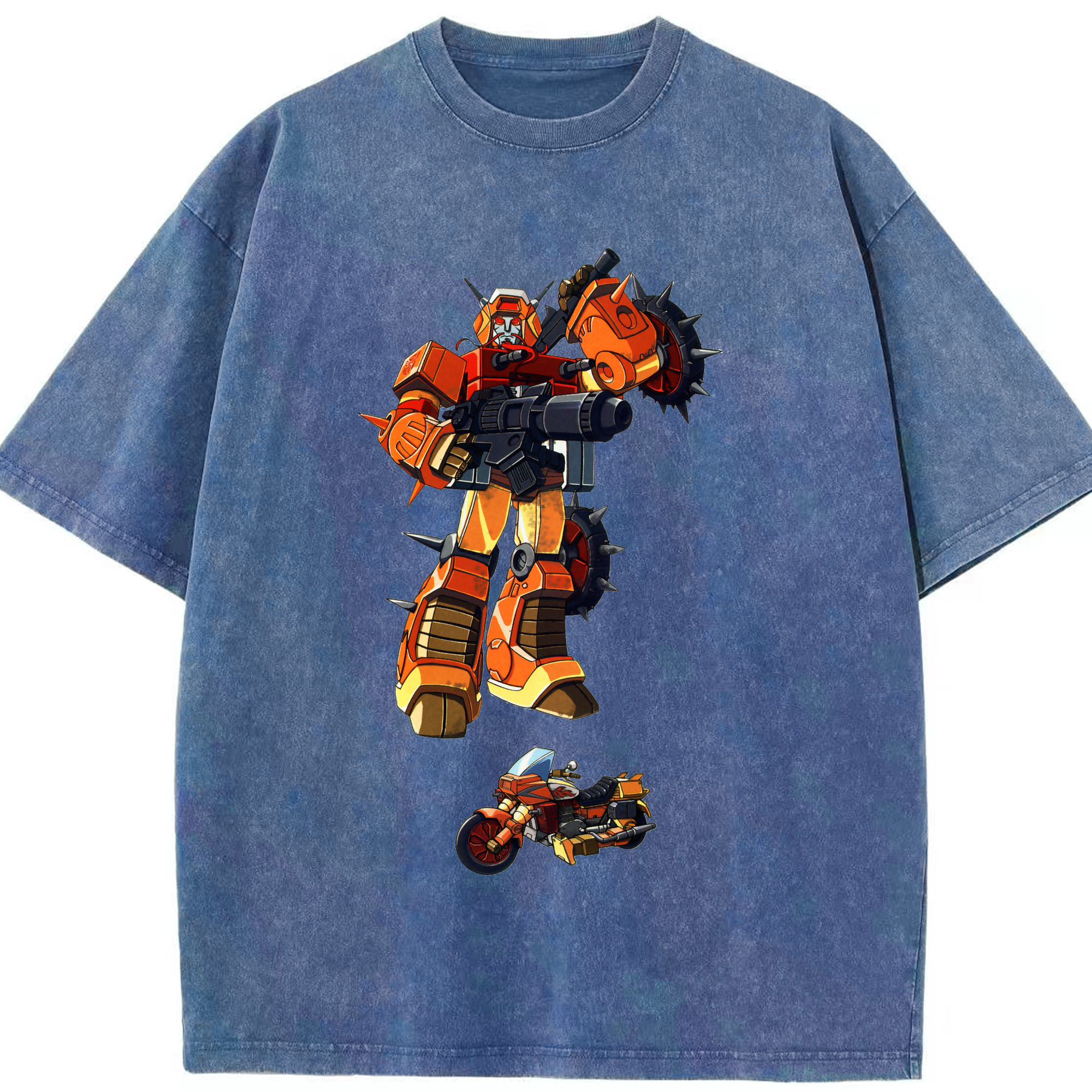（画像用）  綿100% ヴィンテージ風 半袖Tシャツ（フロントプリント）