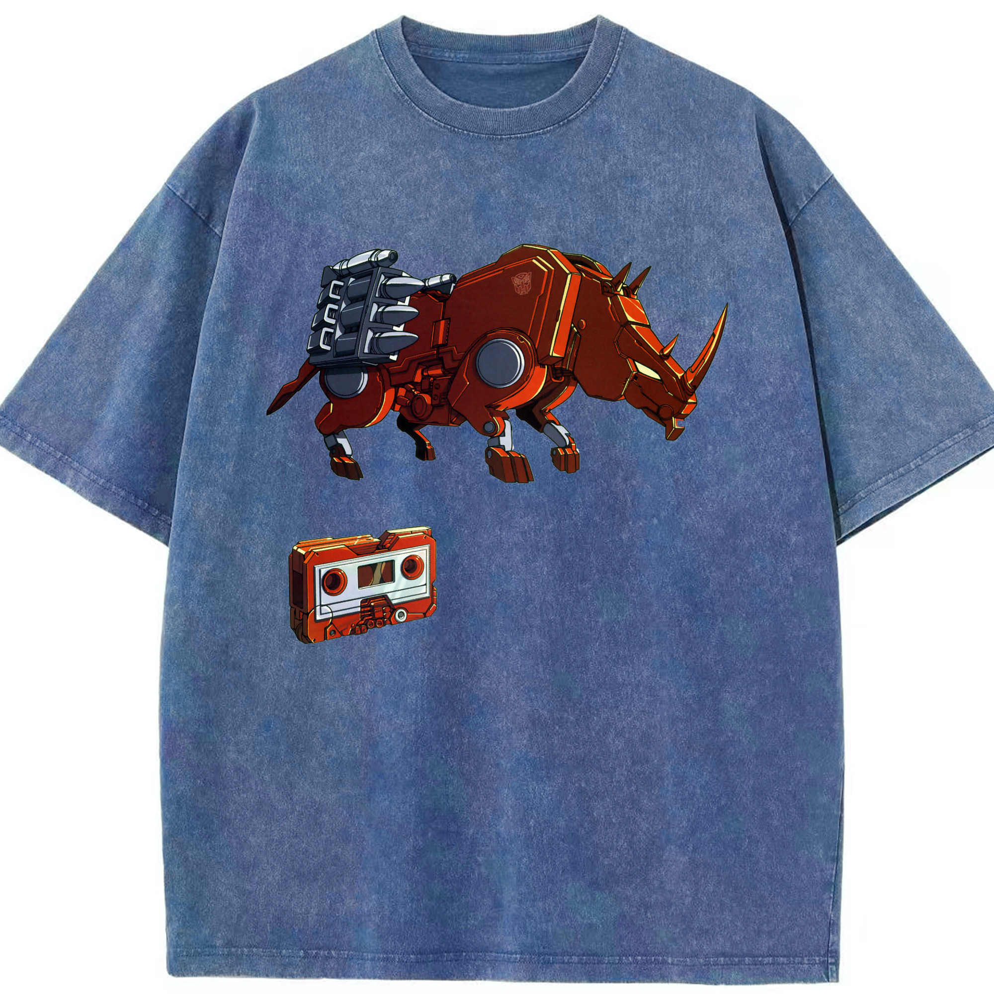 （画像用）  綿100% ヴィンテージ風 半袖Tシャツ（フロントプリント）