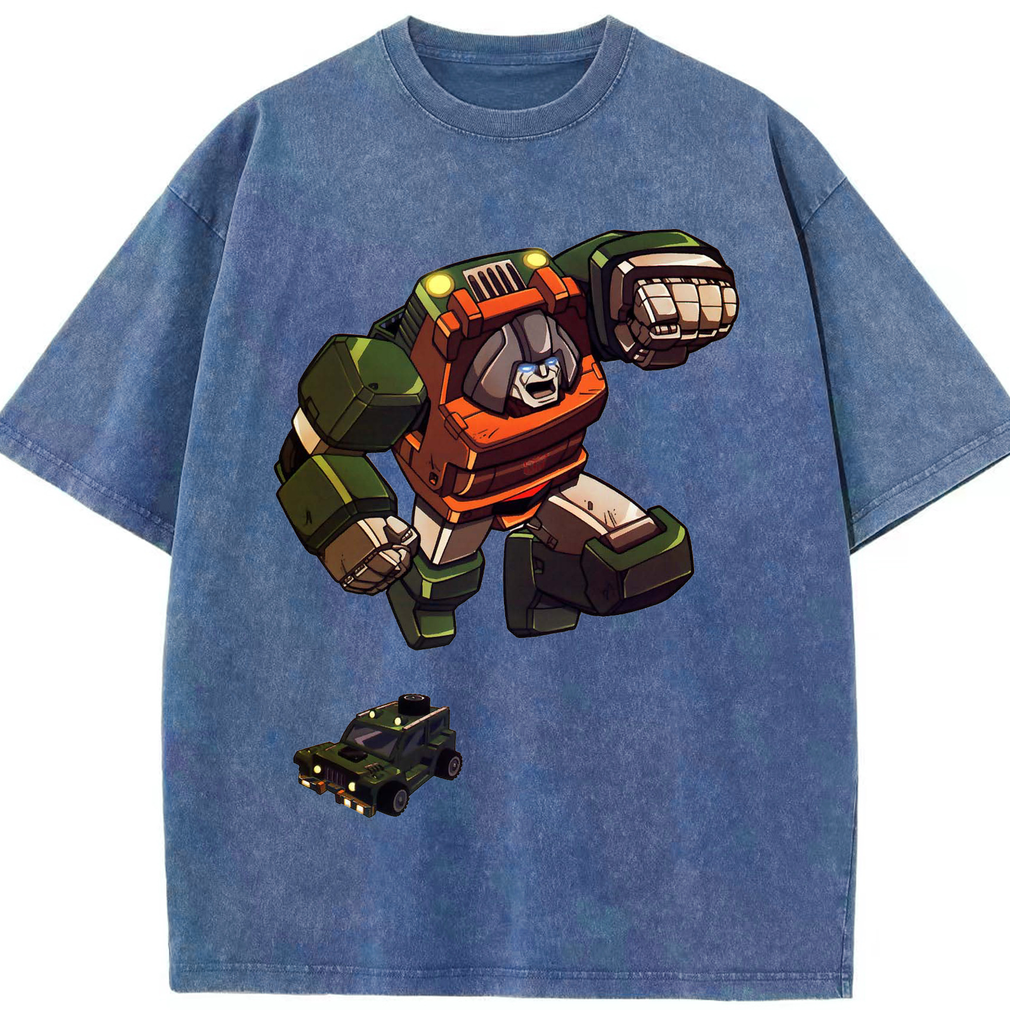 （画像用）  綿100% ヴィンテージ風 半袖Tシャツ（フロントプリント）