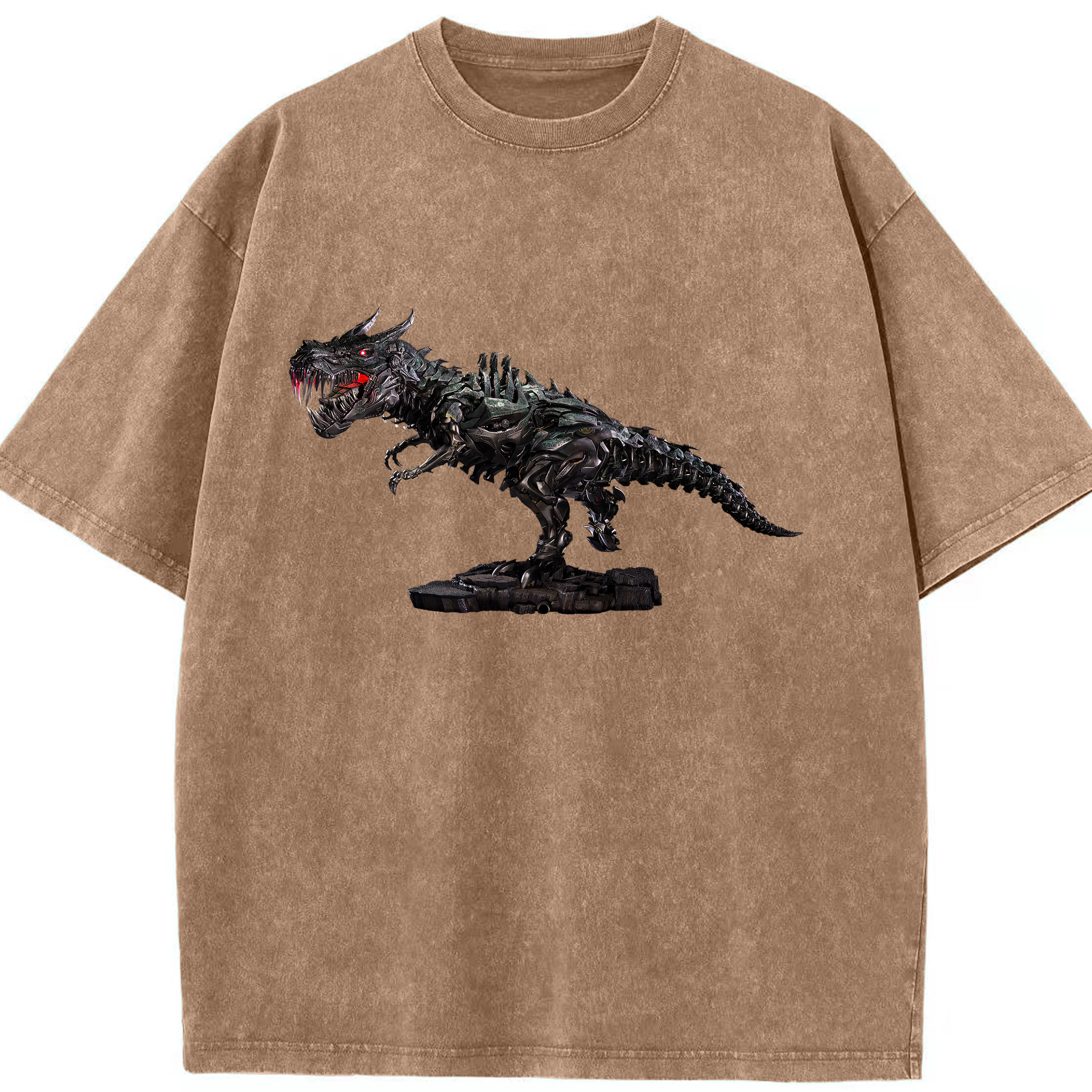 （画像用）  綿100% ヴィンテージ風 半袖Tシャツ（フロントプリント）