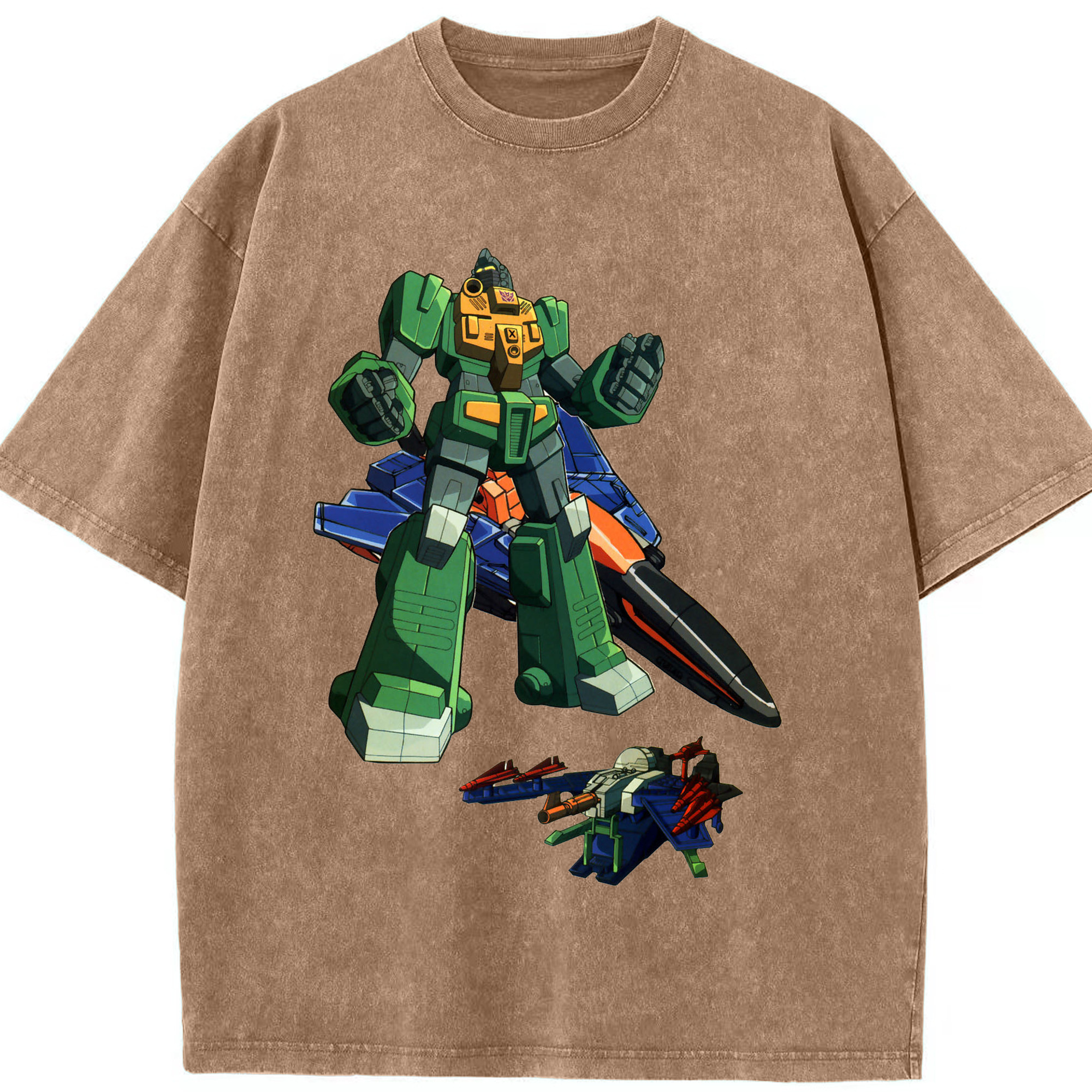 （画像用）  綿100% ヴィンテージ風 半袖Tシャツ（フロントプリント）