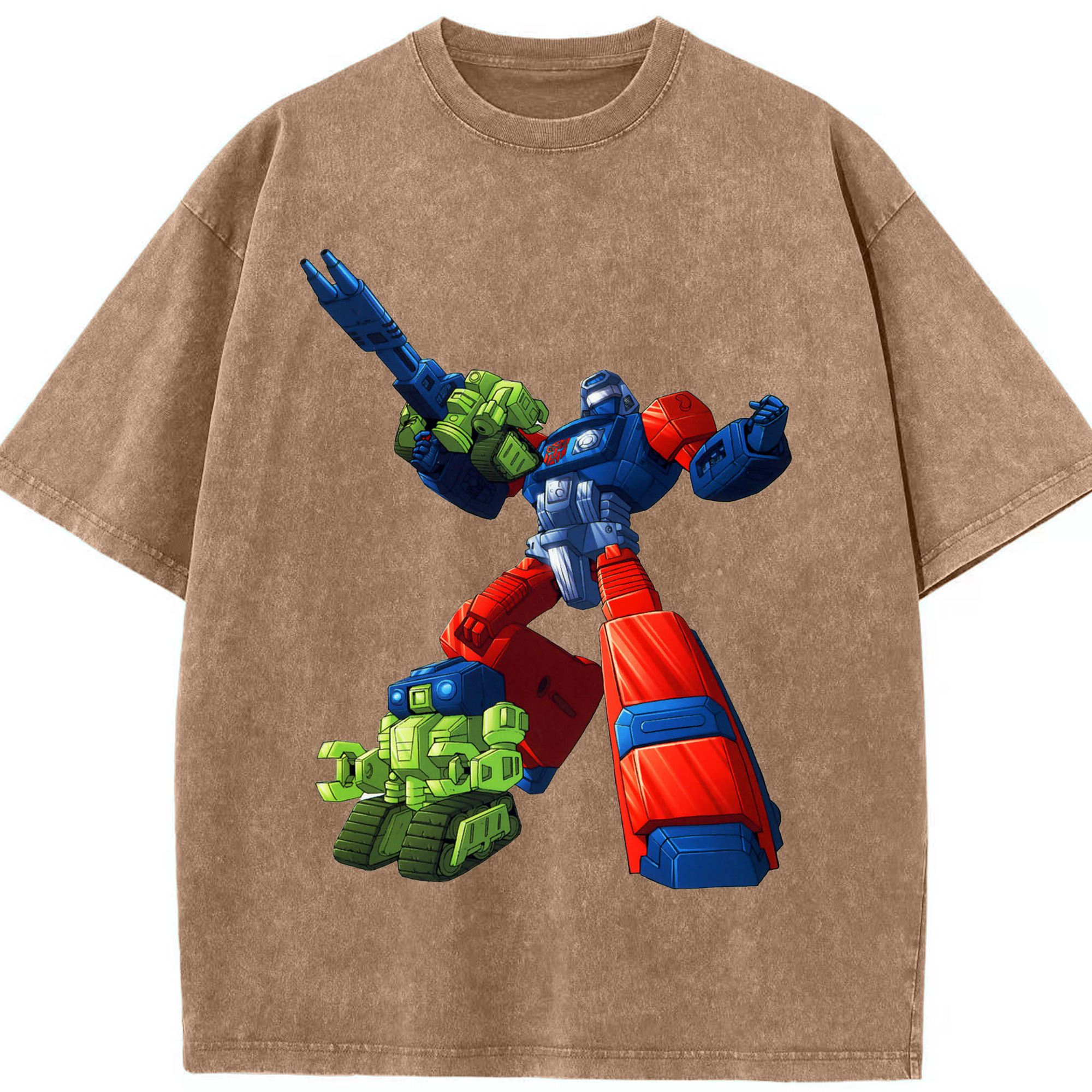 （画像用）  綿100% ヴィンテージ風 半袖Tシャツ（フロントプリント）