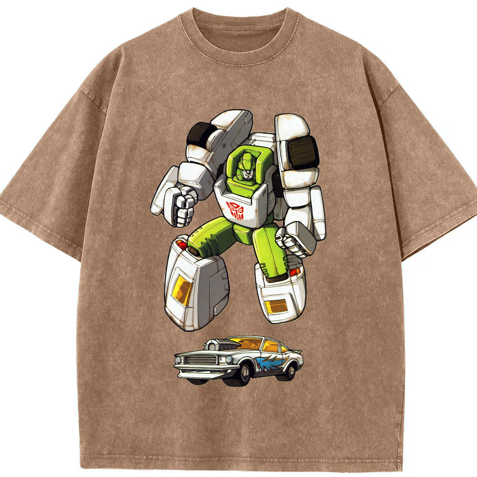 （画像用）  綿100% ヴィンテージ風 半袖Tシャツ（フロントプリント）