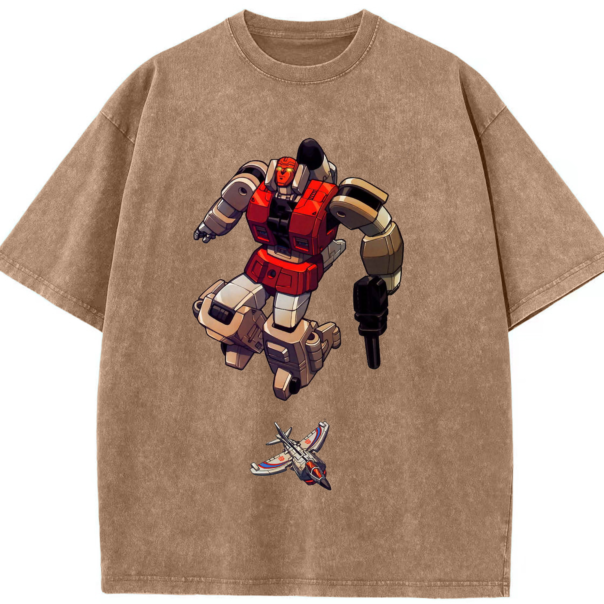（画像用）  綿100% ヴィンテージ風 半袖Tシャツ（フロントプリント）