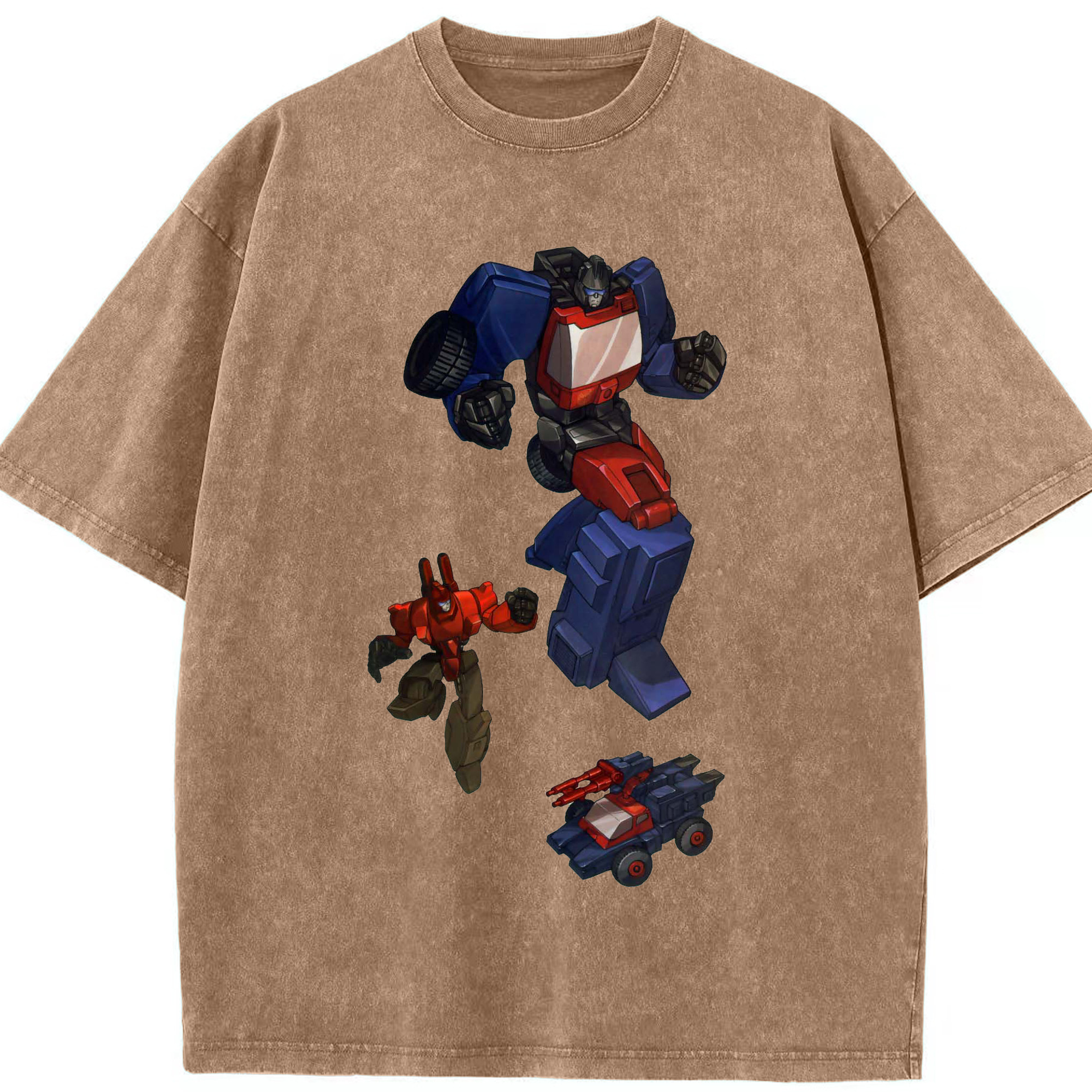 （画像用）  綿100% ヴィンテージ風 半袖Tシャツ（フロントプリント）