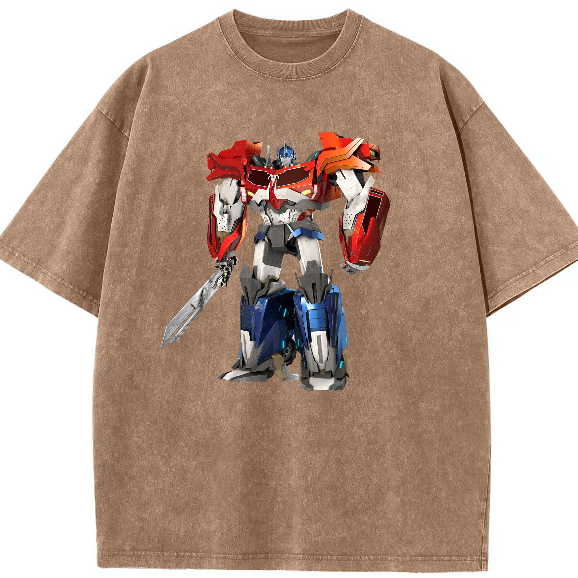 （画像用）  綿100% ヴィンテージ風 半袖Tシャツ（フロントプリント）