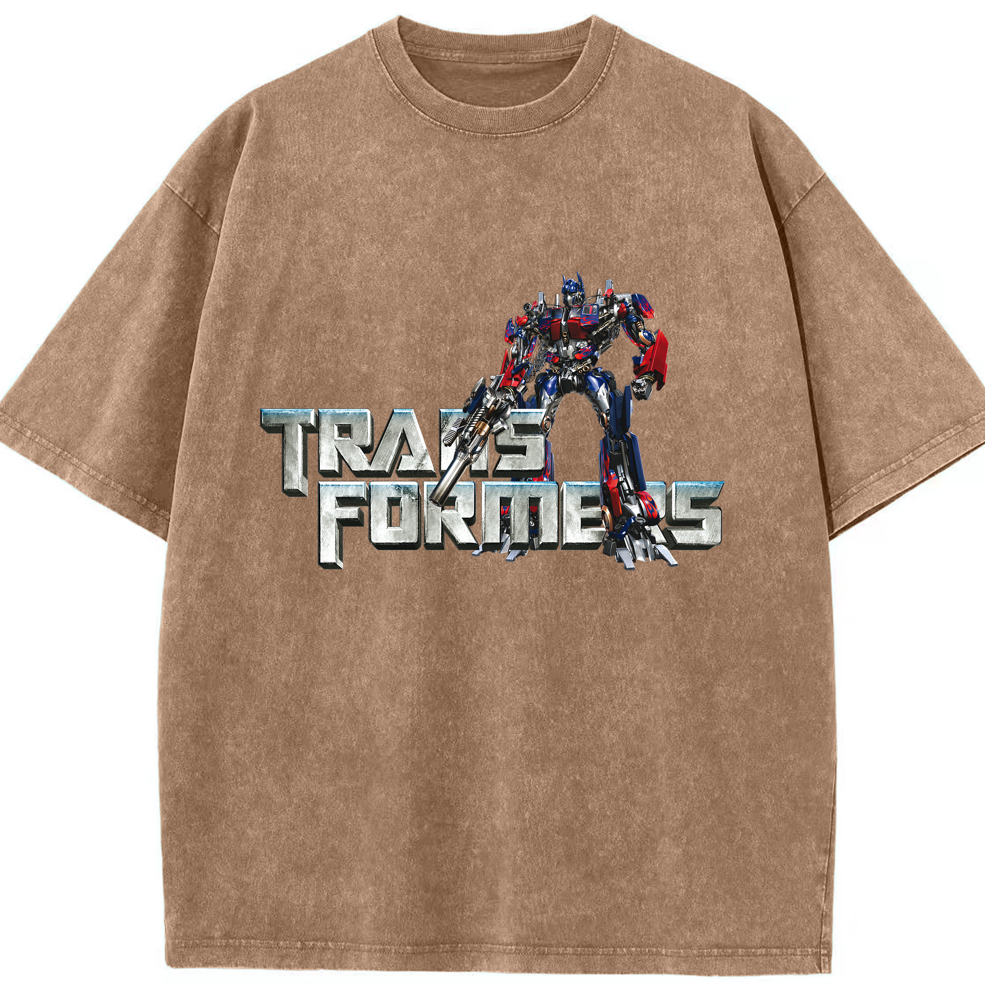 （画像用）  綿100% ヴィンテージ風 半袖Tシャツ（フロントプリント）
