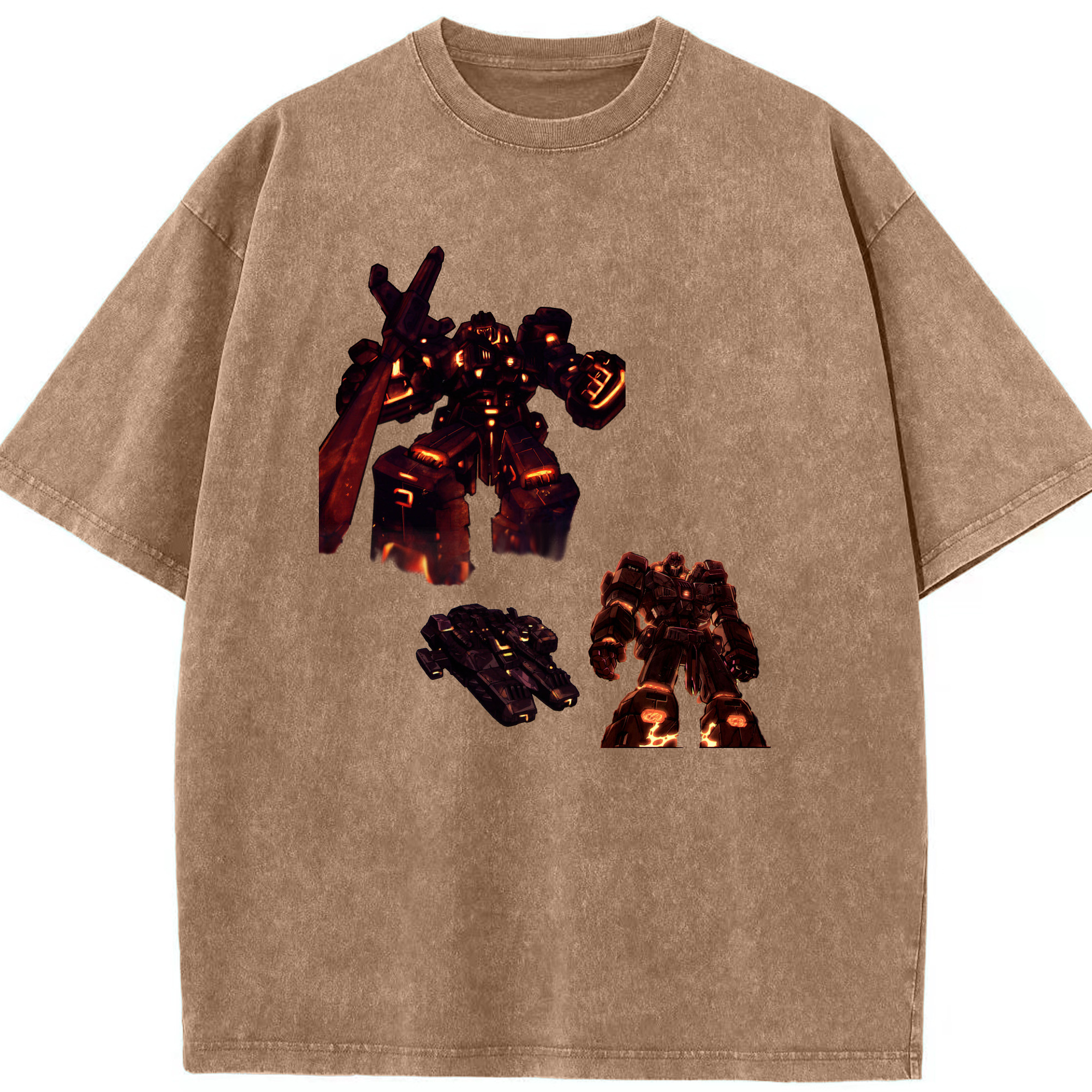 （画像用）  綿100% ヴィンテージ風 半袖Tシャツ（フロントプリント）