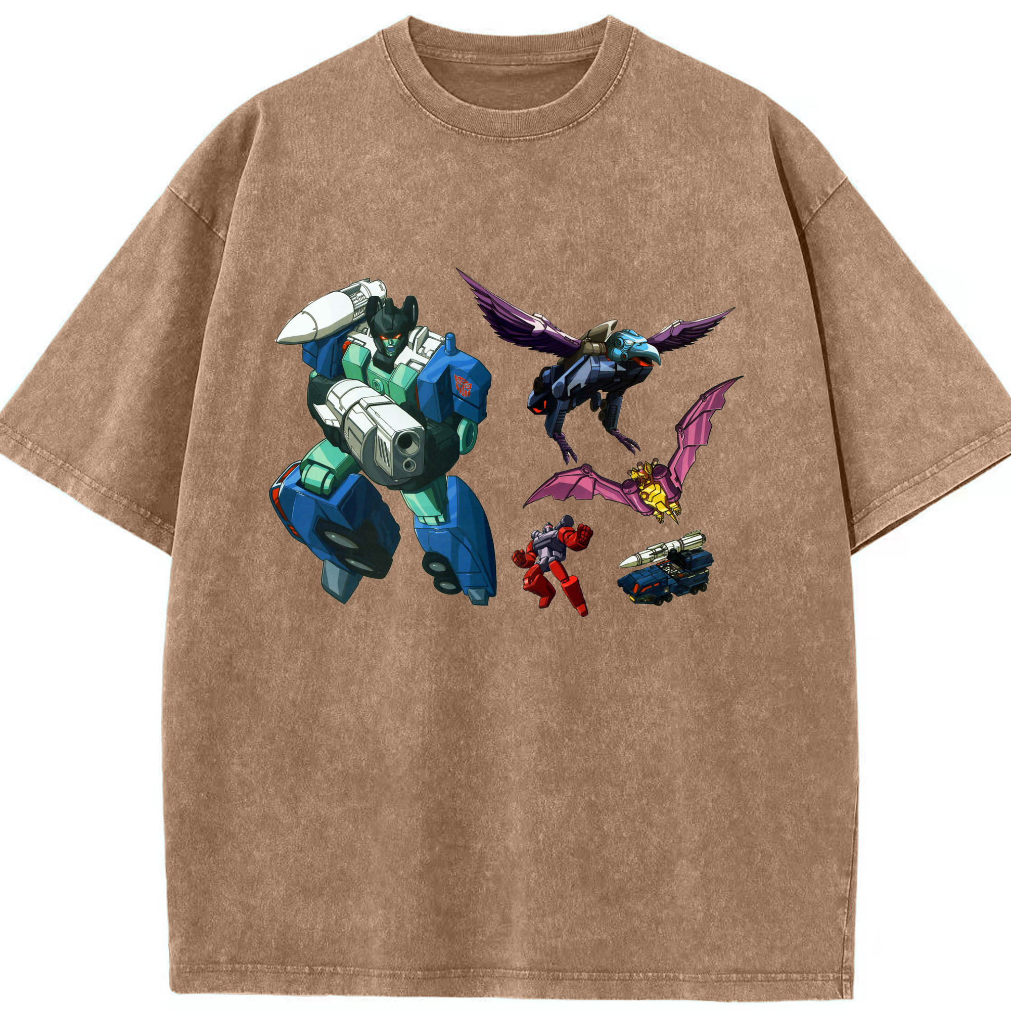 （画像用）  綿100% ヴィンテージ風 半袖Tシャツ（フロントプリント）