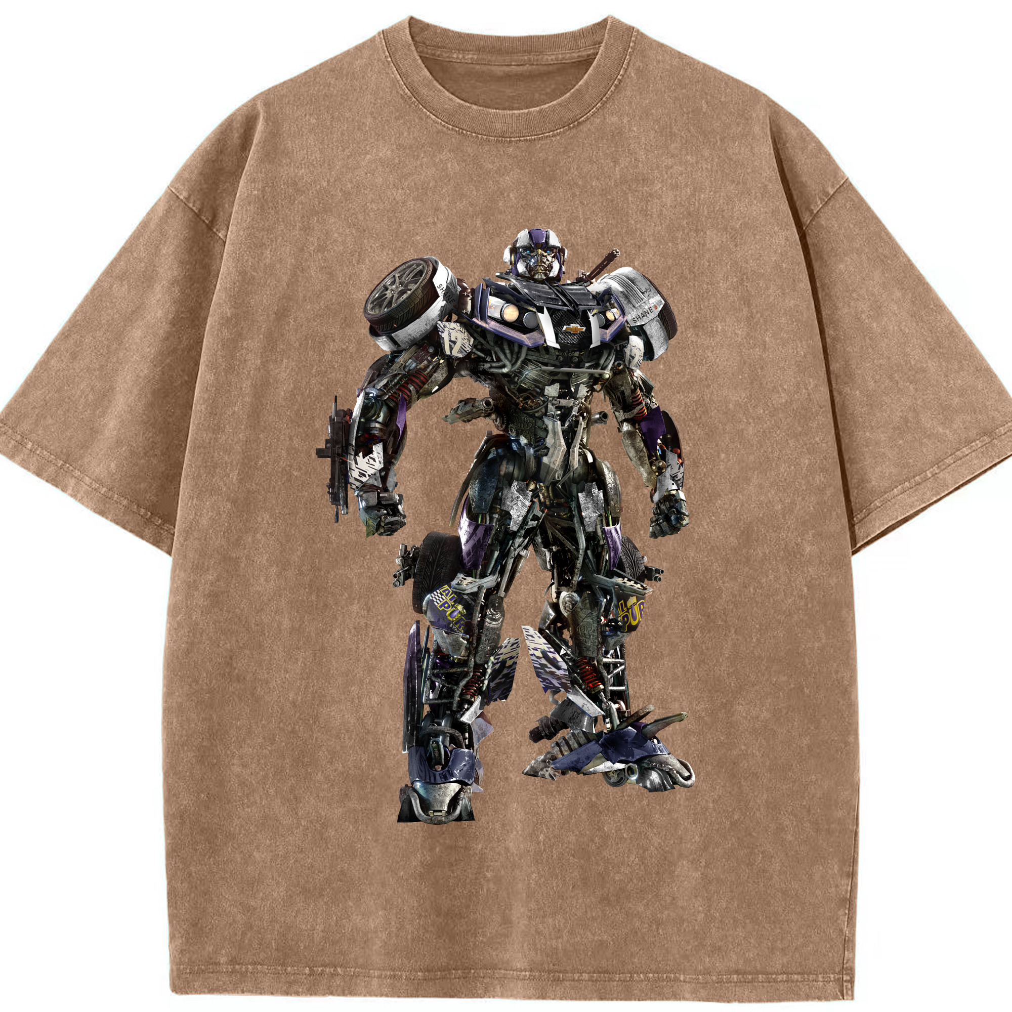 （画像用）  綿100% ヴィンテージ風 半袖Tシャツ（フロントプリント）