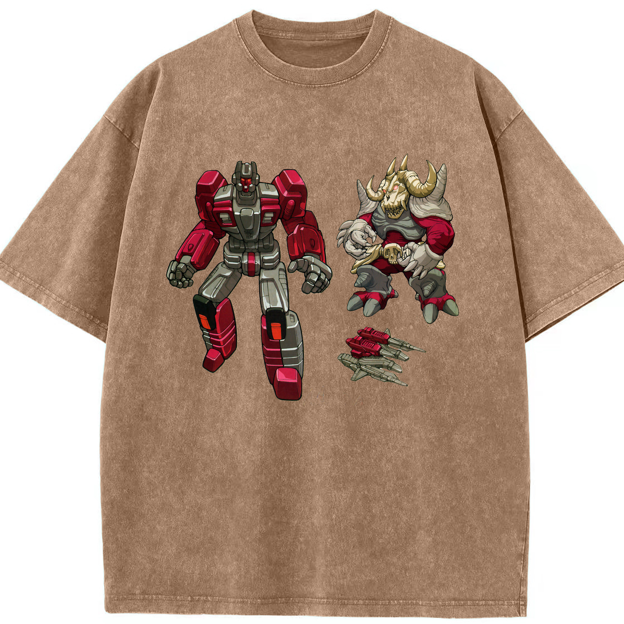 （画像用）  綿100% ヴィンテージ風 半袖Tシャツ（フロントプリント）