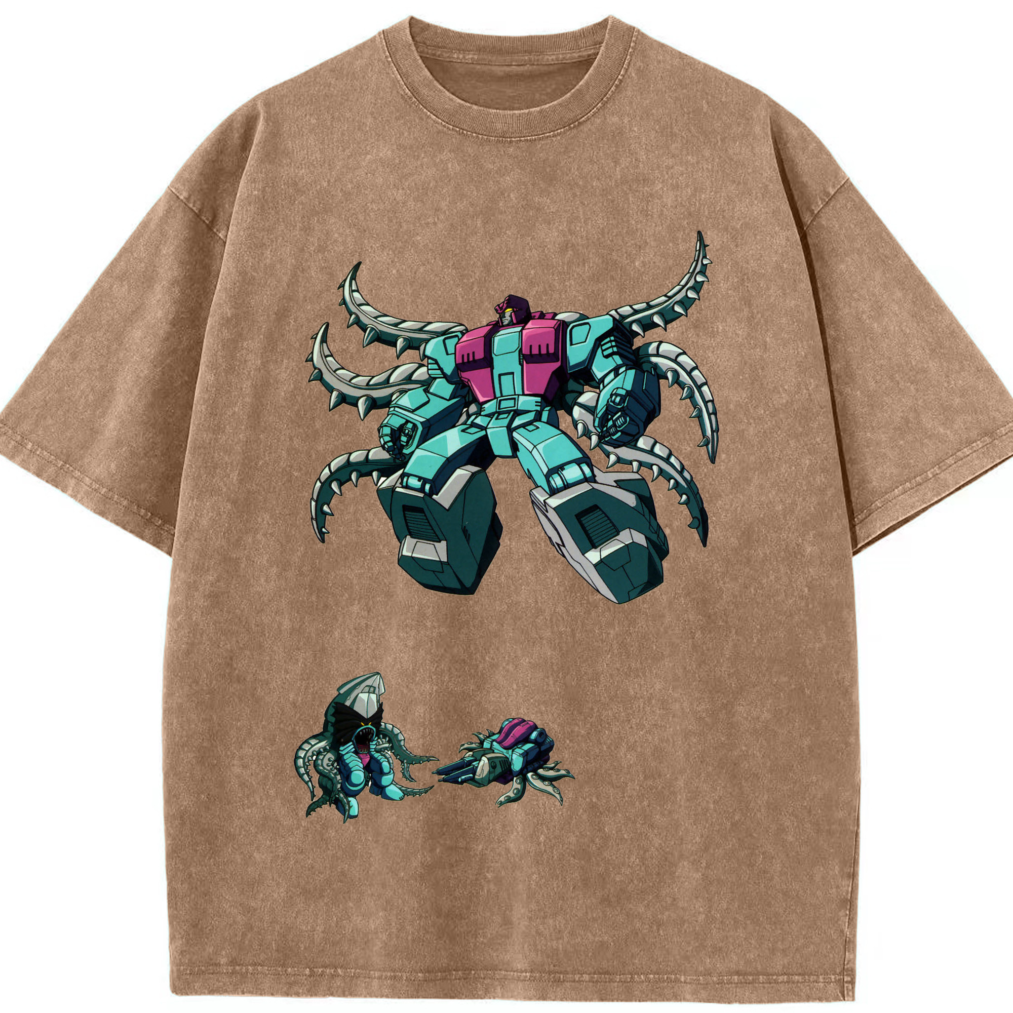 （画像用）  綿100% ヴィンテージ風 半袖Tシャツ（フロントプリント）