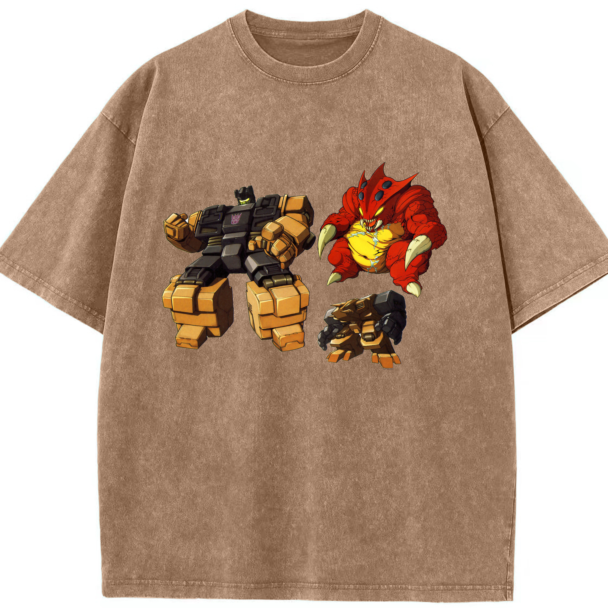 （画像用）  綿100% ヴィンテージ風 半袖Tシャツ（フロントプリント）