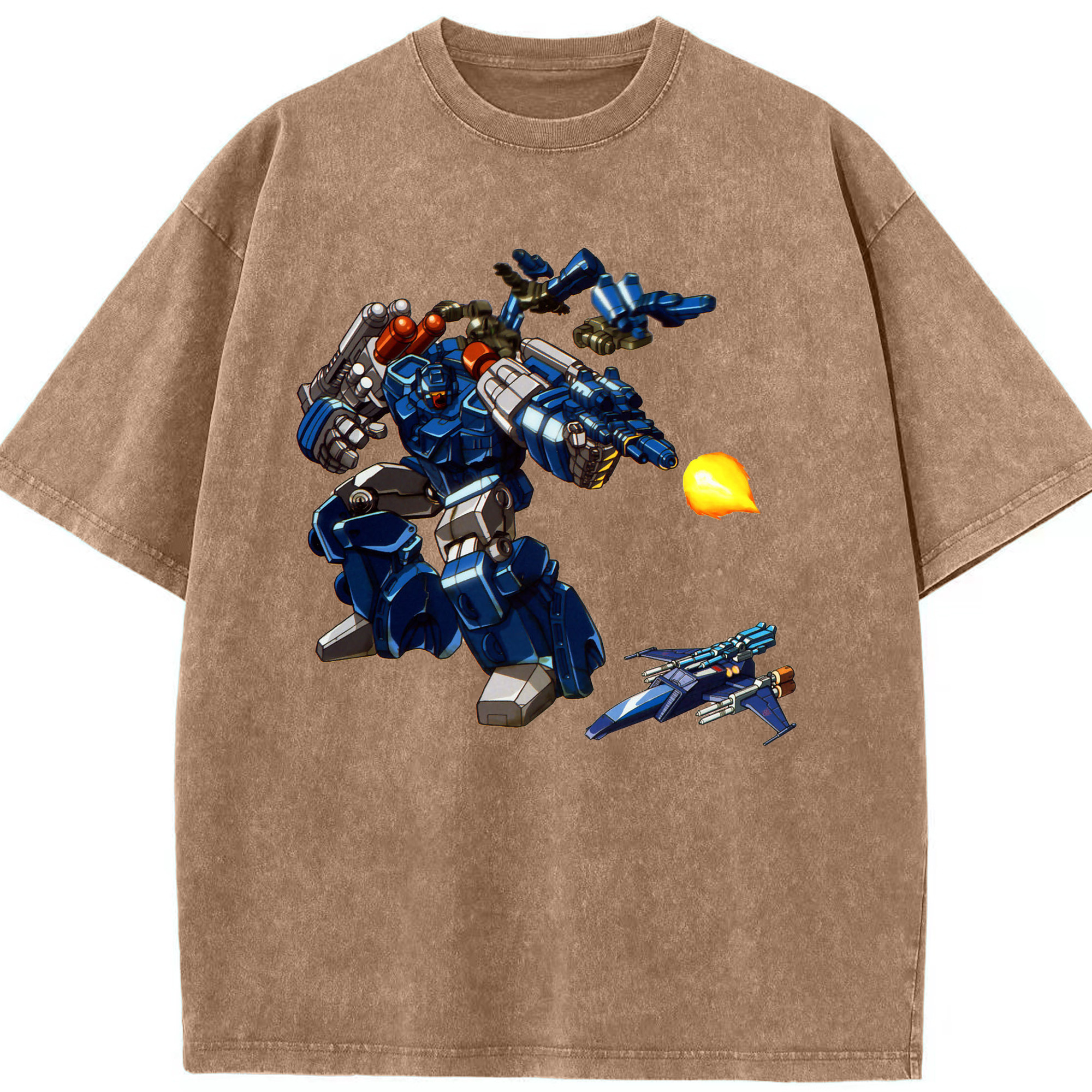 （画像用）  綿100% ヴィンテージ風 半袖Tシャツ（フロントプリント）