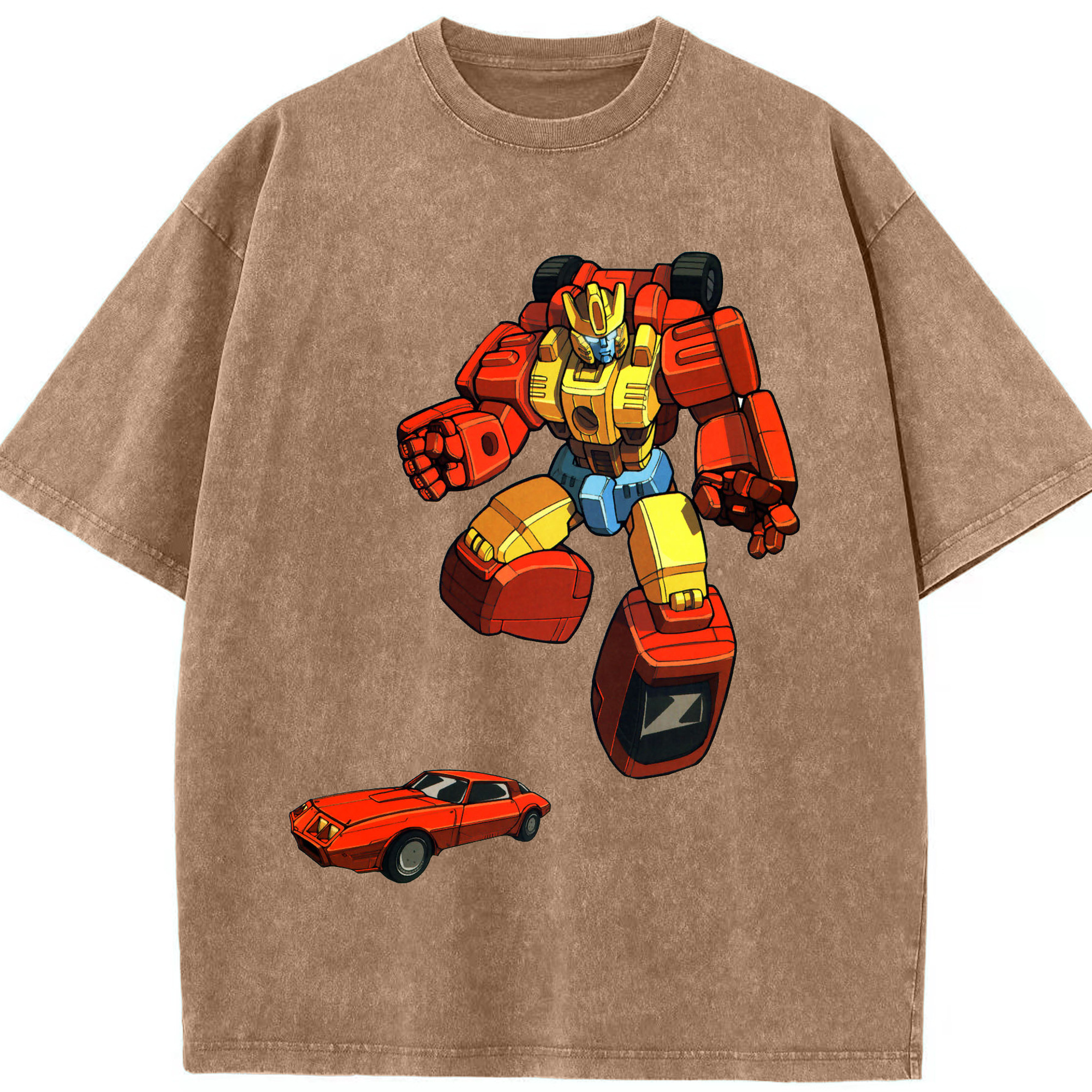 （画像用）  綿100% ヴィンテージ風 半袖Tシャツ（フロントプリント）
