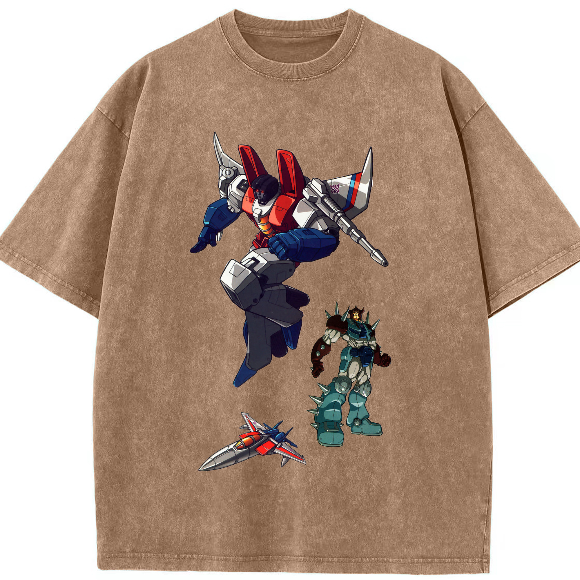 （画像用）  綿100% ヴィンテージ風 半袖Tシャツ（フロントプリント）