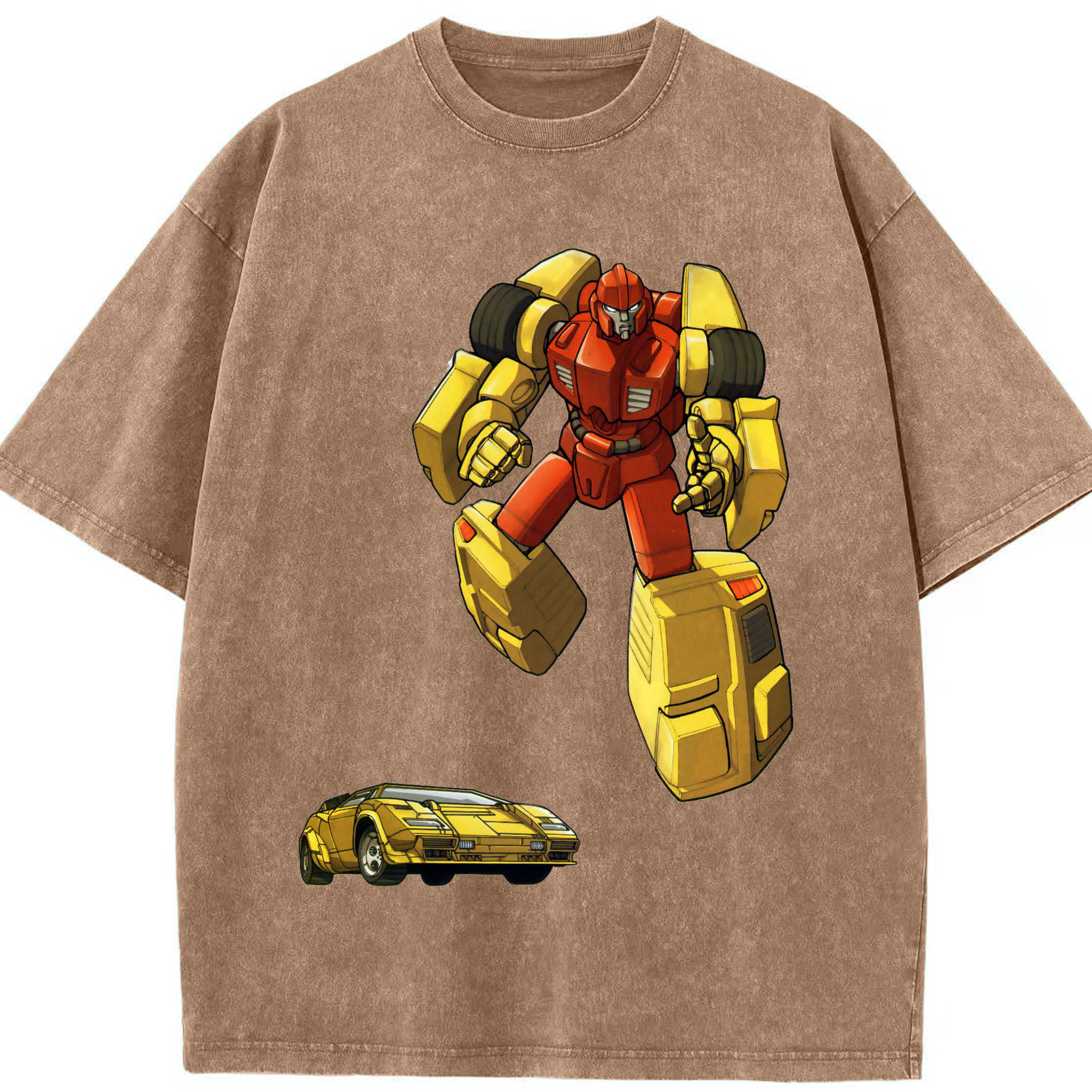 （画像用）  綿100% ヴィンテージ風 半袖Tシャツ（フロントプリント）