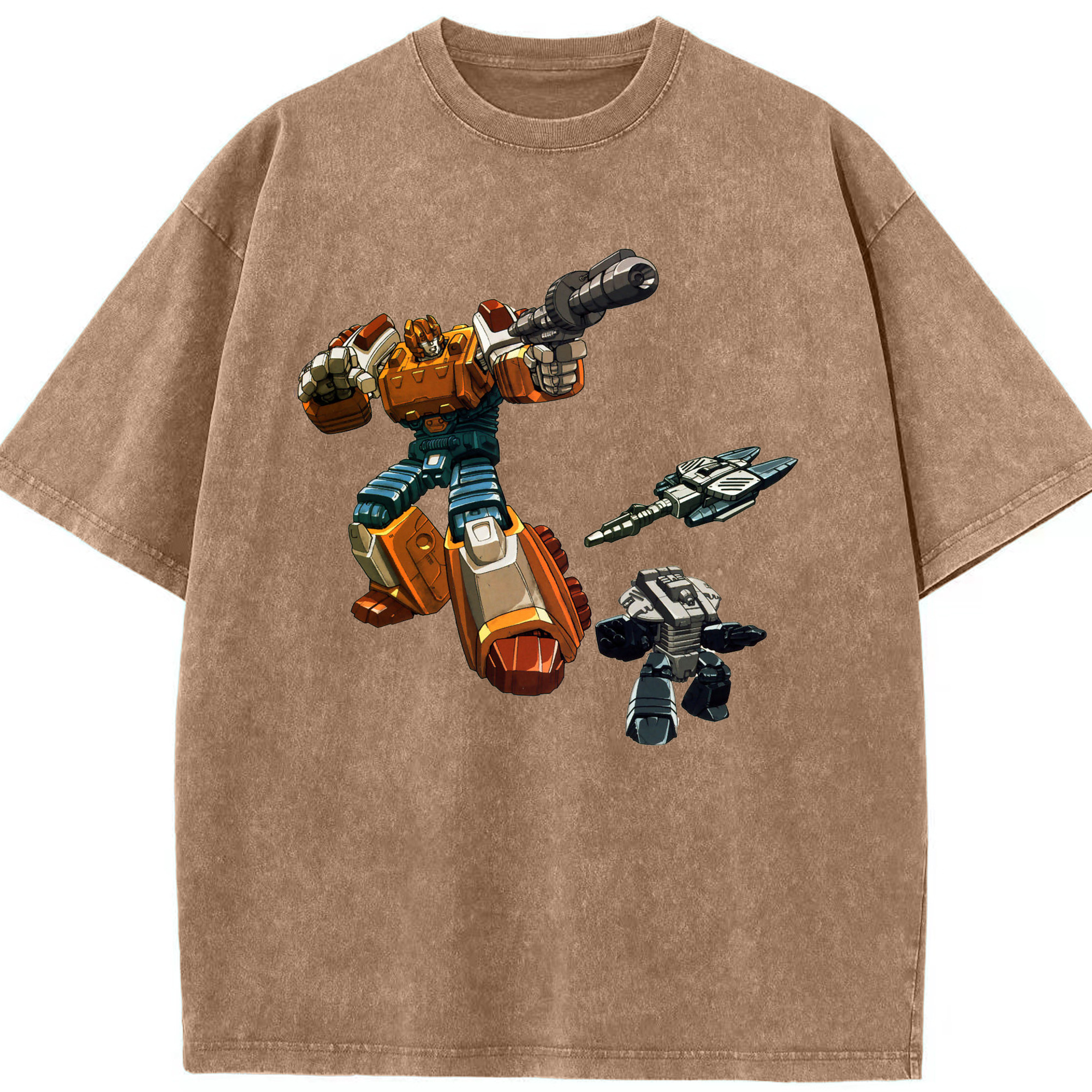 （画像用）  綿100% ヴィンテージ風 半袖Tシャツ（フロントプリント）