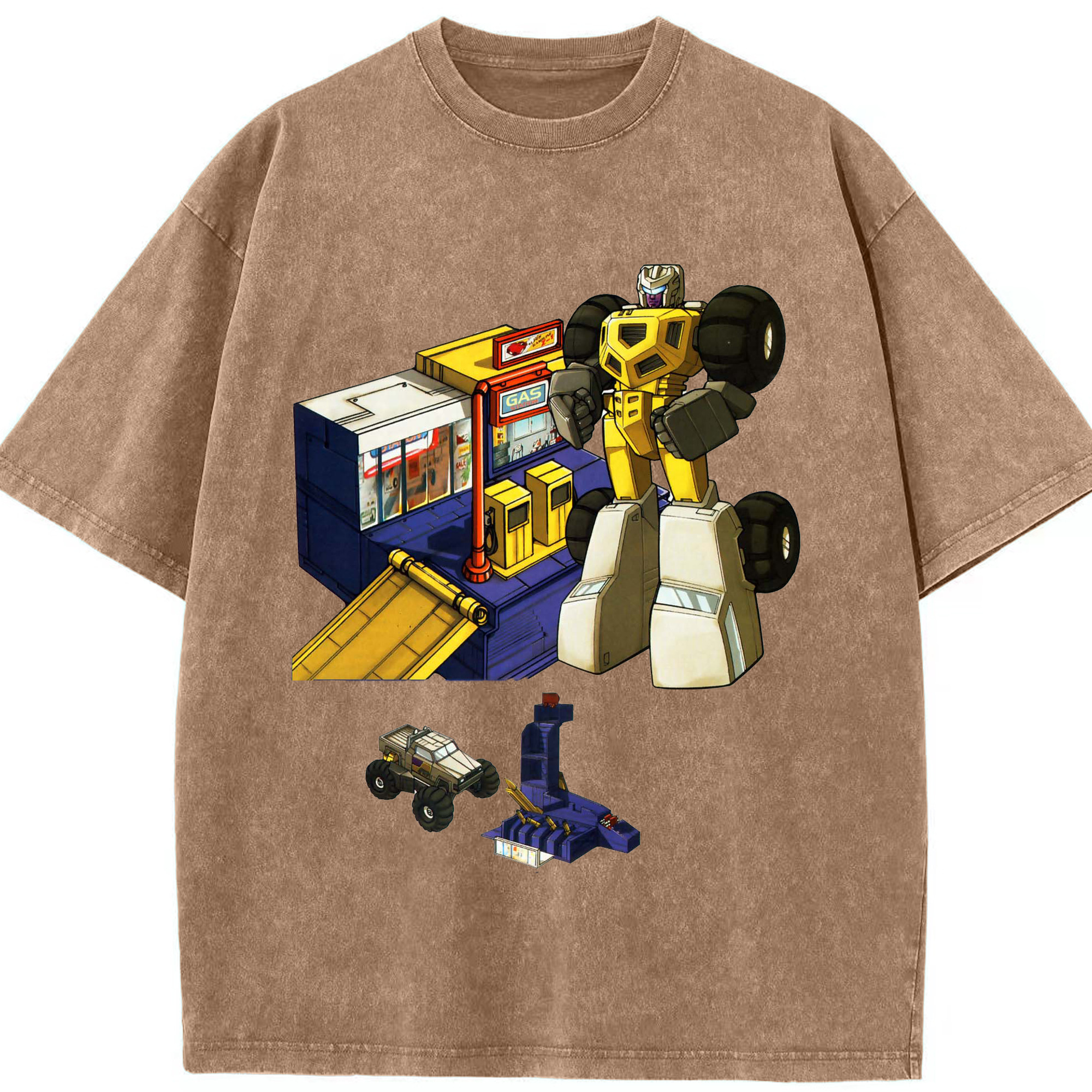 （画像用）  綿100% ヴィンテージ風 半袖Tシャツ（フロントプリント）