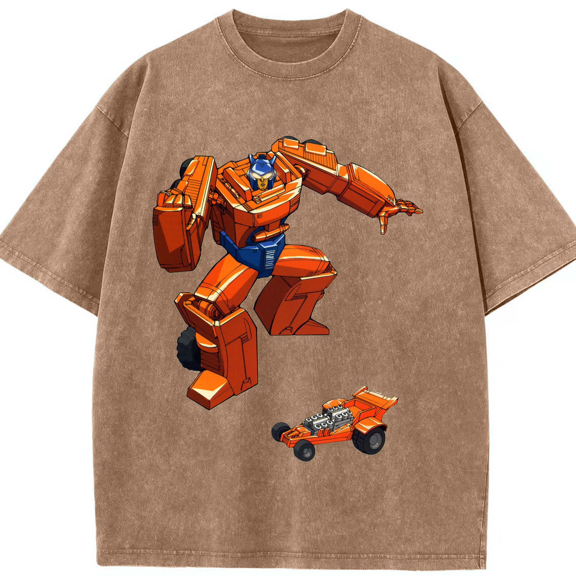 （画像用）  綿100% ヴィンテージ風 半袖Tシャツ（フロントプリント）