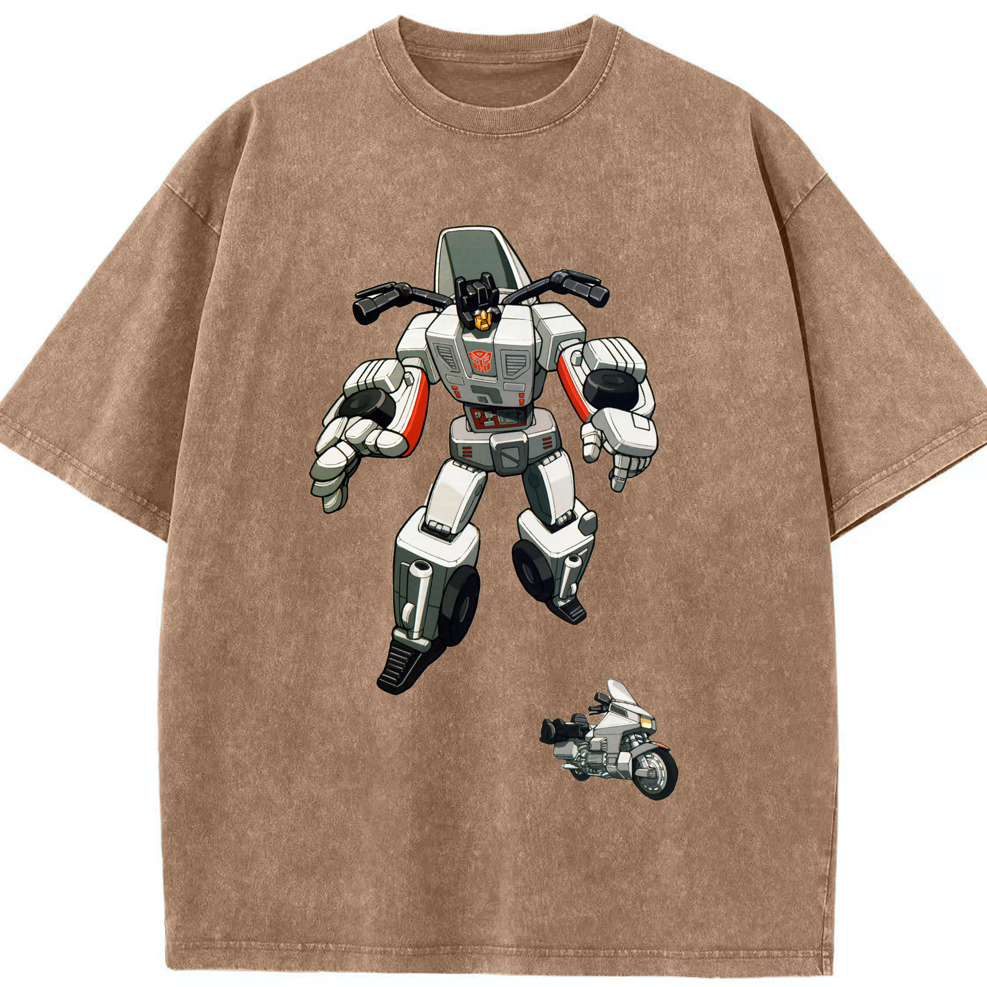 （画像用）  綿100% ヴィンテージ風 半袖Tシャツ（フロントプリント）