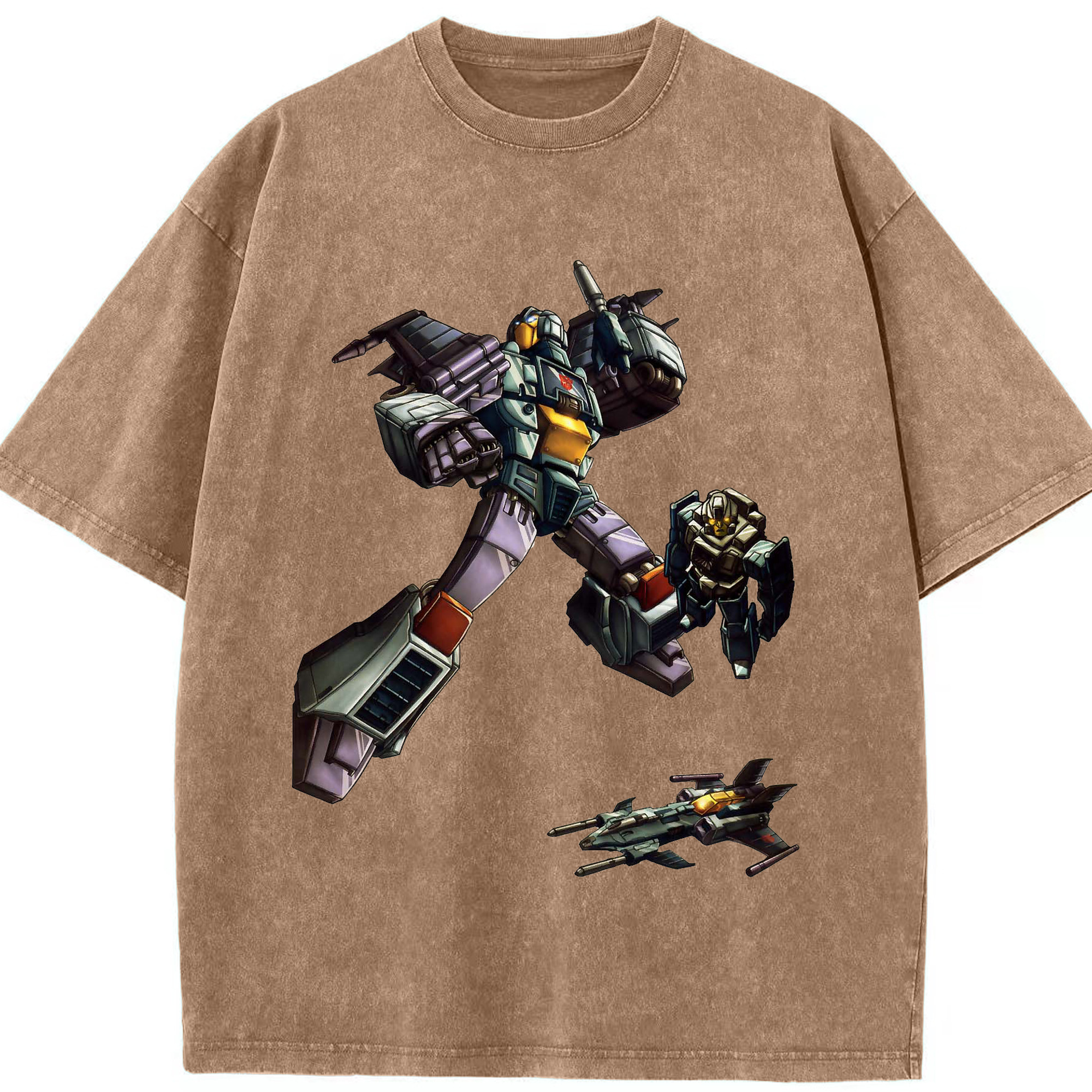 （画像用）  綿100% ヴィンテージ風 半袖Tシャツ（フロントプリント）