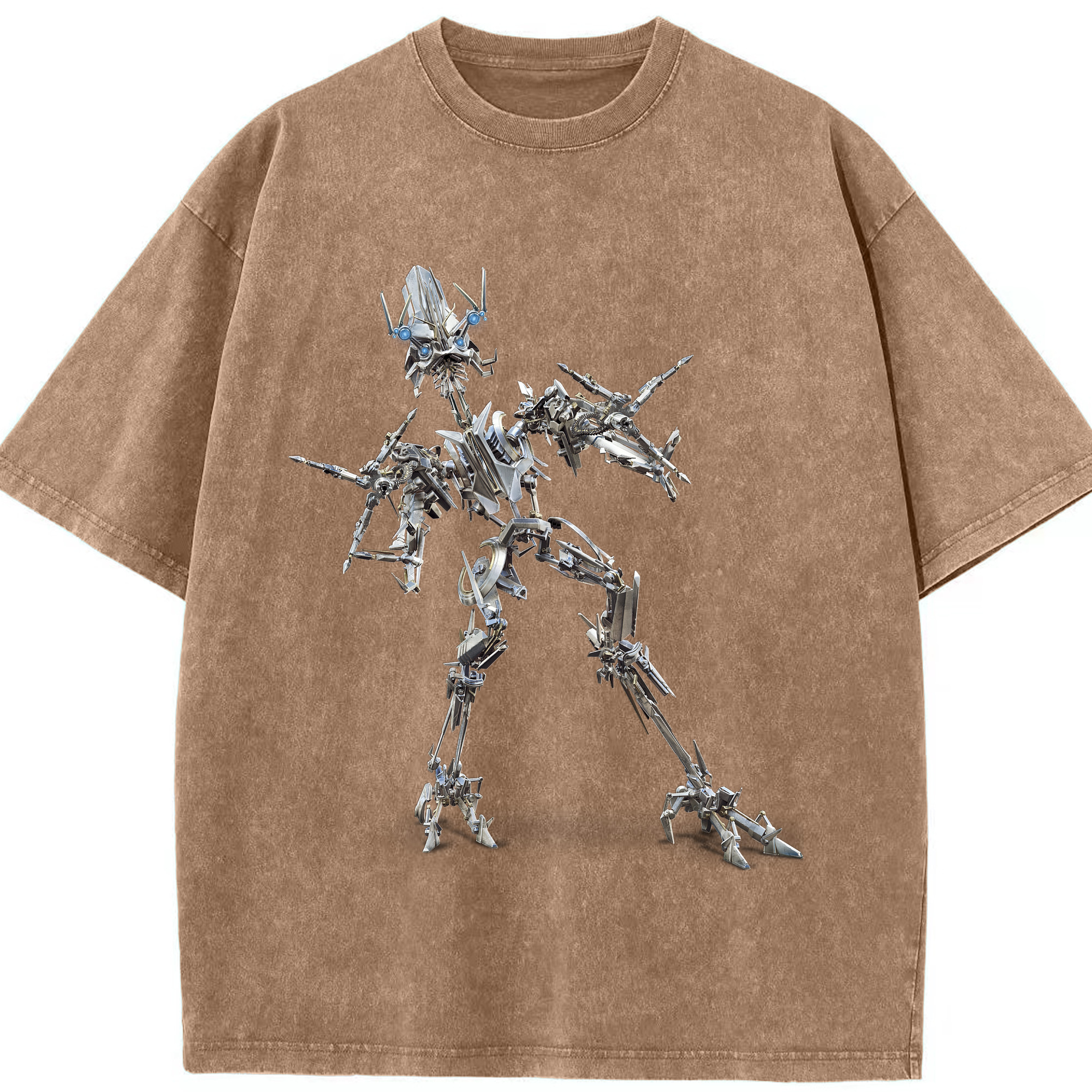 （画像用）  綿100% ヴィンテージ風 半袖Tシャツ（フロントプリント）