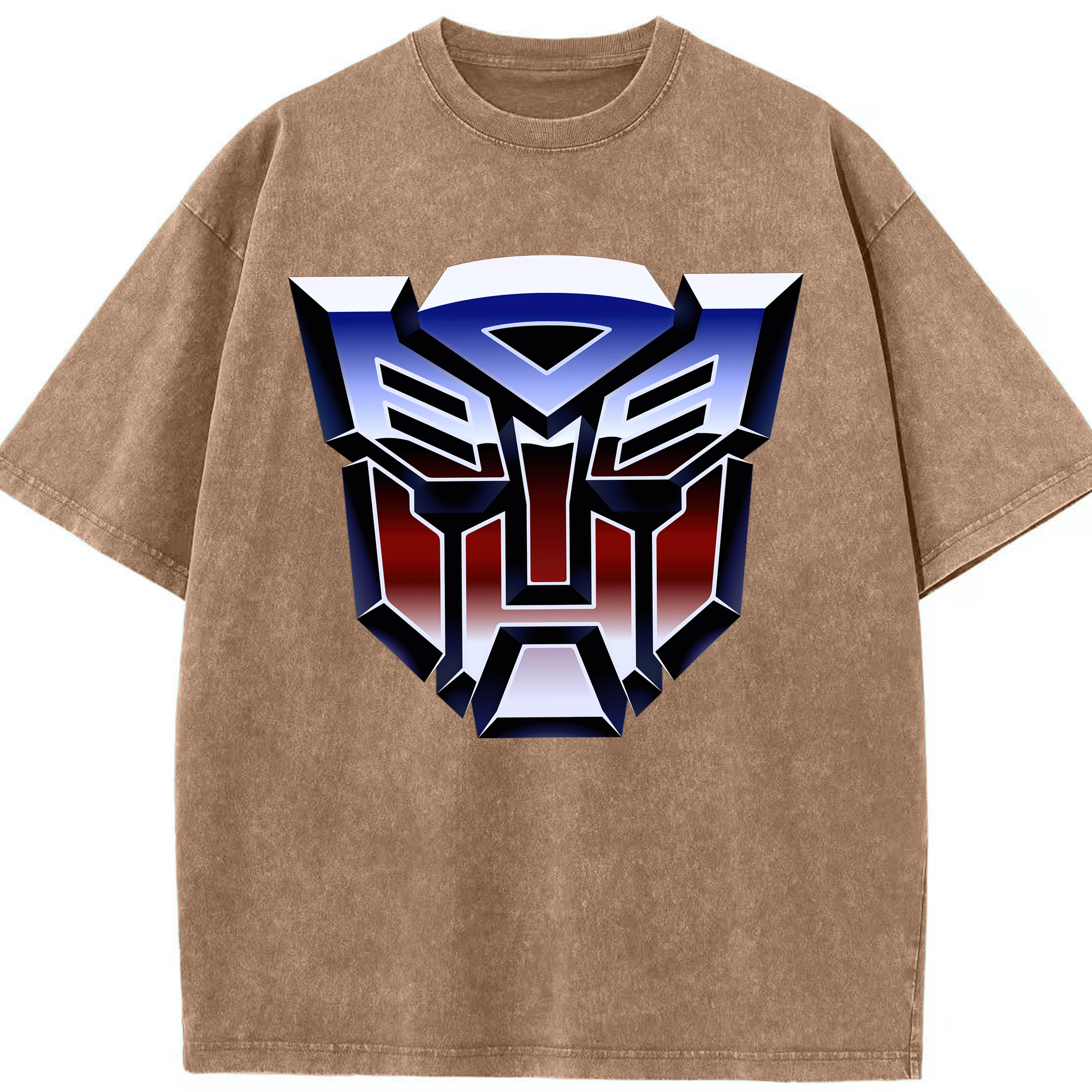 （画像用）  綿100% ヴィンテージ風 半袖Tシャツ（フロントプリント）