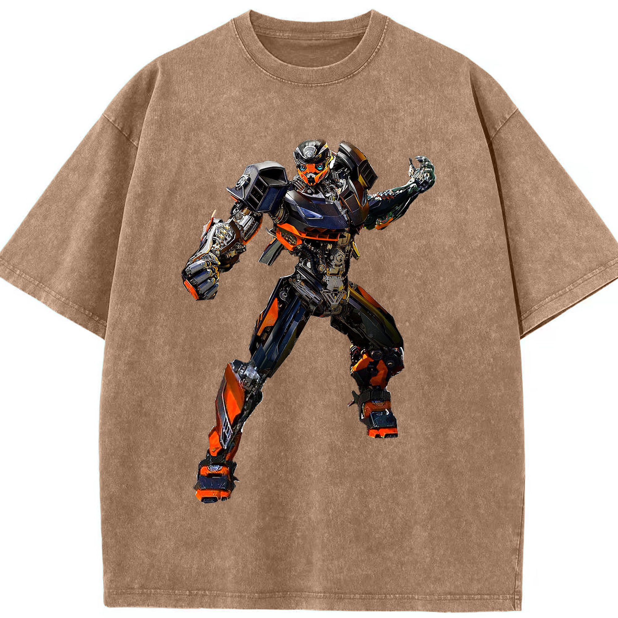 （画像用）  綿100% ヴィンテージ風 半袖Tシャツ（フロントプリント）