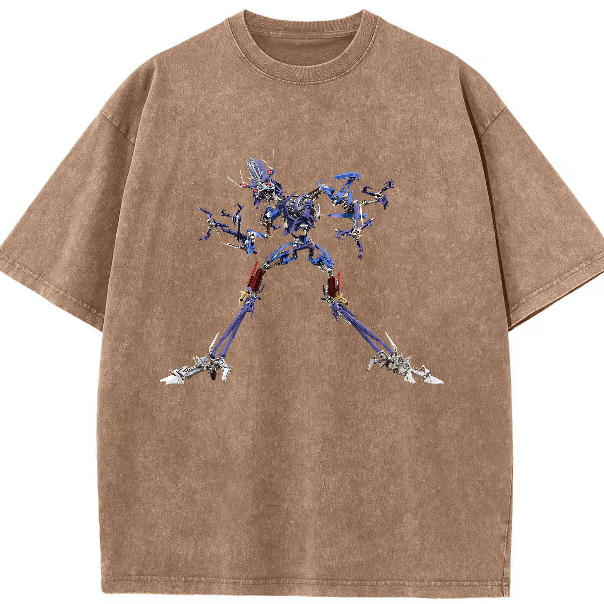 （画像用）  綿100% ヴィンテージ風 半袖Tシャツ（フロントプリント）