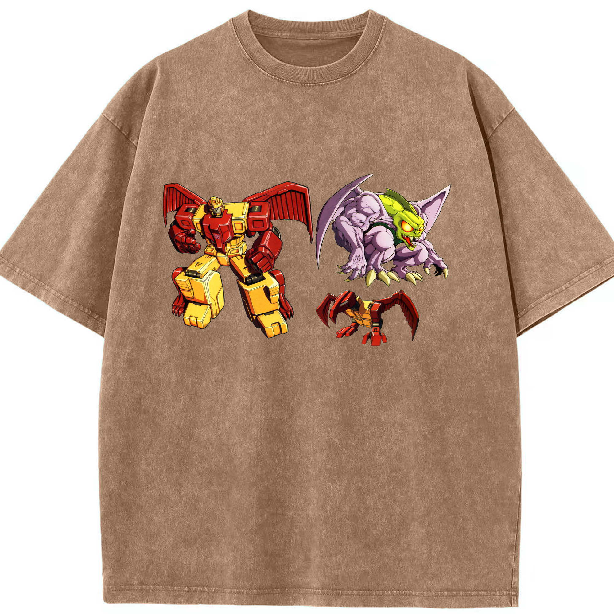 （画像用）  綿100% ヴィンテージ風 半袖Tシャツ（フロントプリント）