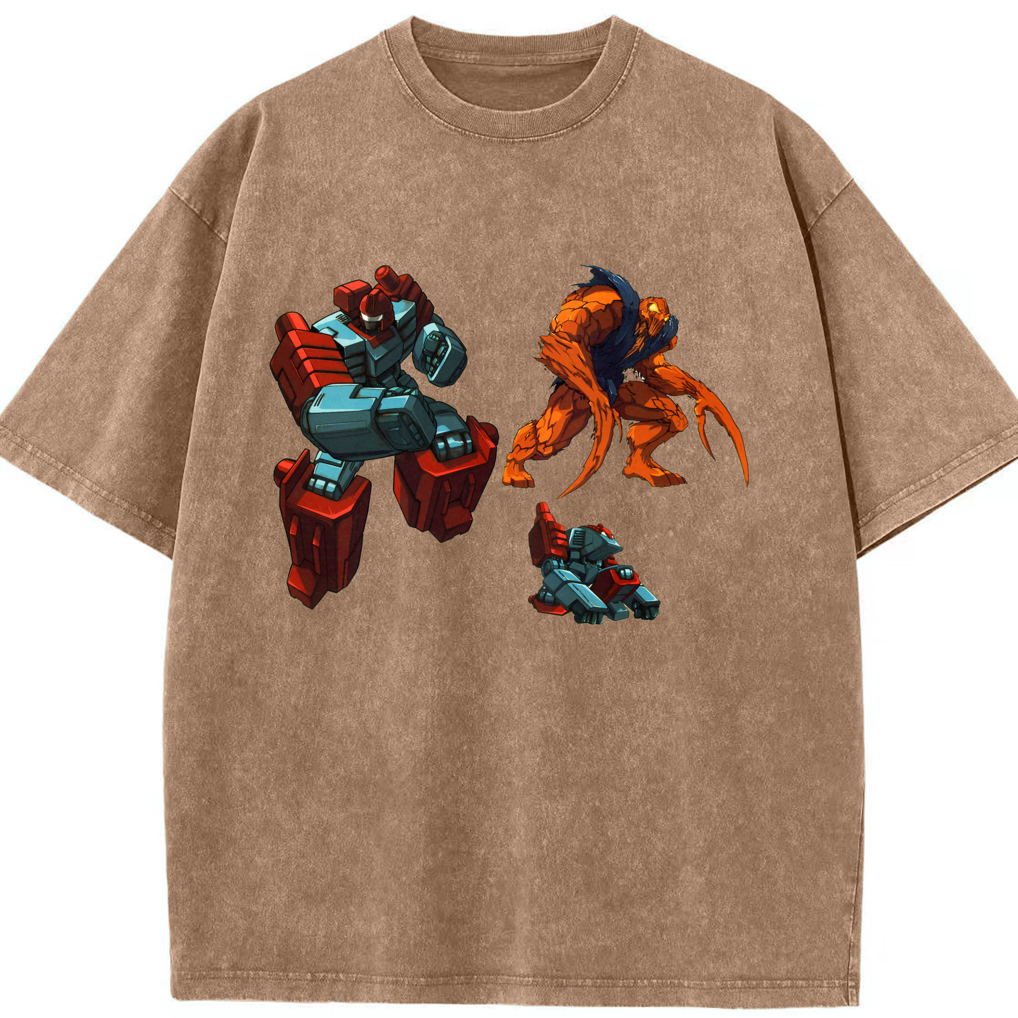（画像用）  綿100% ヴィンテージ風 半袖Tシャツ（フロントプリント）