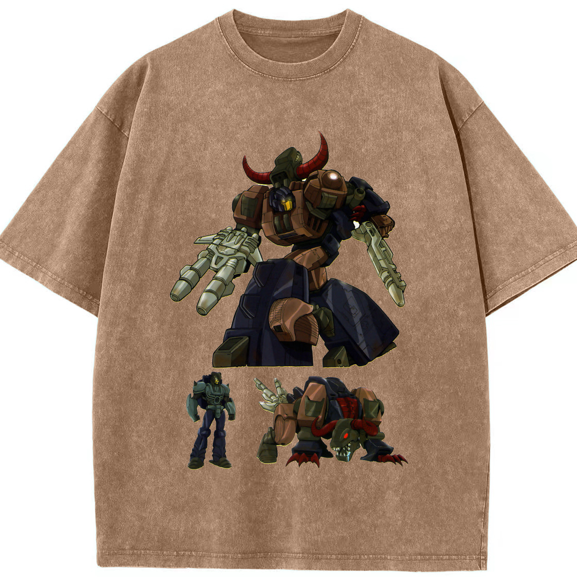 （画像用）  綿100% ヴィンテージ風 半袖Tシャツ（フロントプリント）