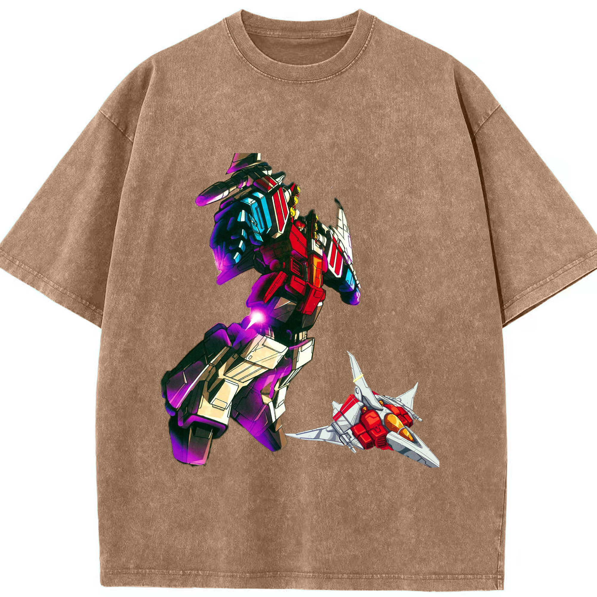 （画像用）  綿100% ヴィンテージ風 半袖Tシャツ（フロントプリント）