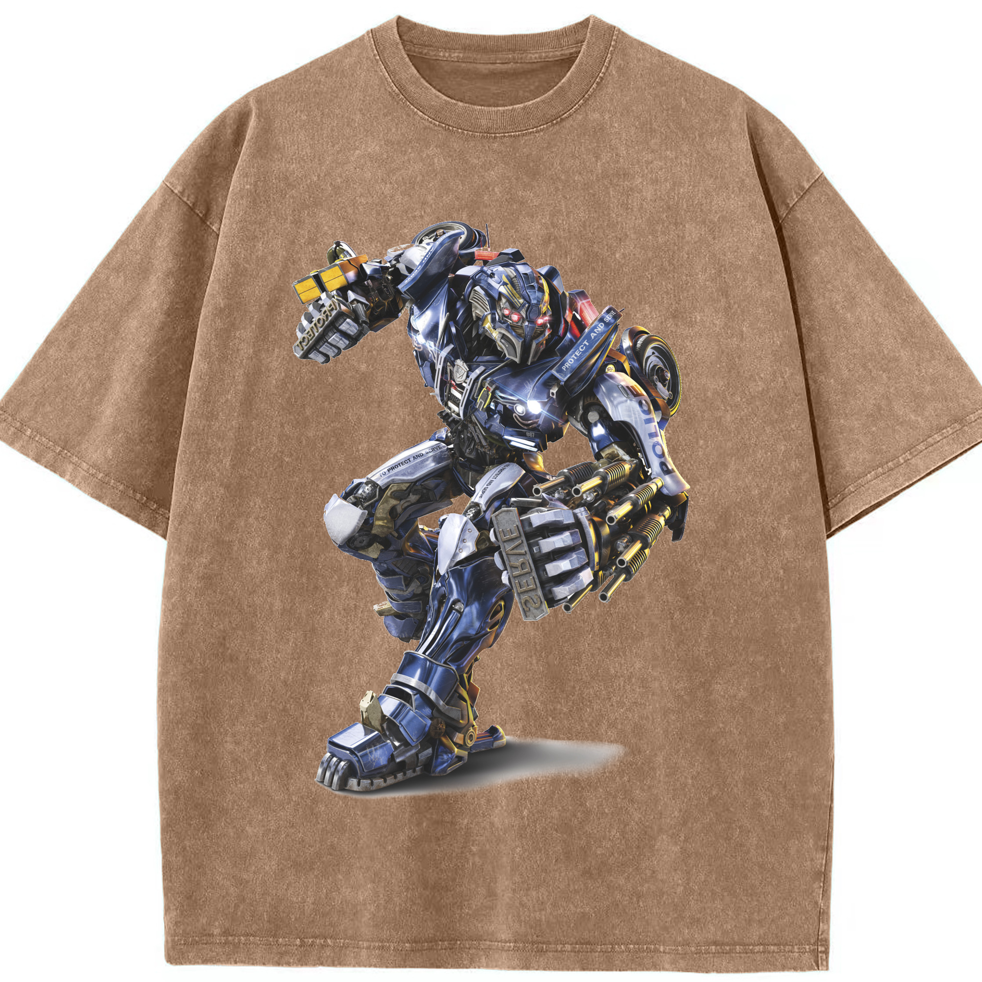 （画像用）  綿100% ヴィンテージ風 半袖Tシャツ（フロントプリント）