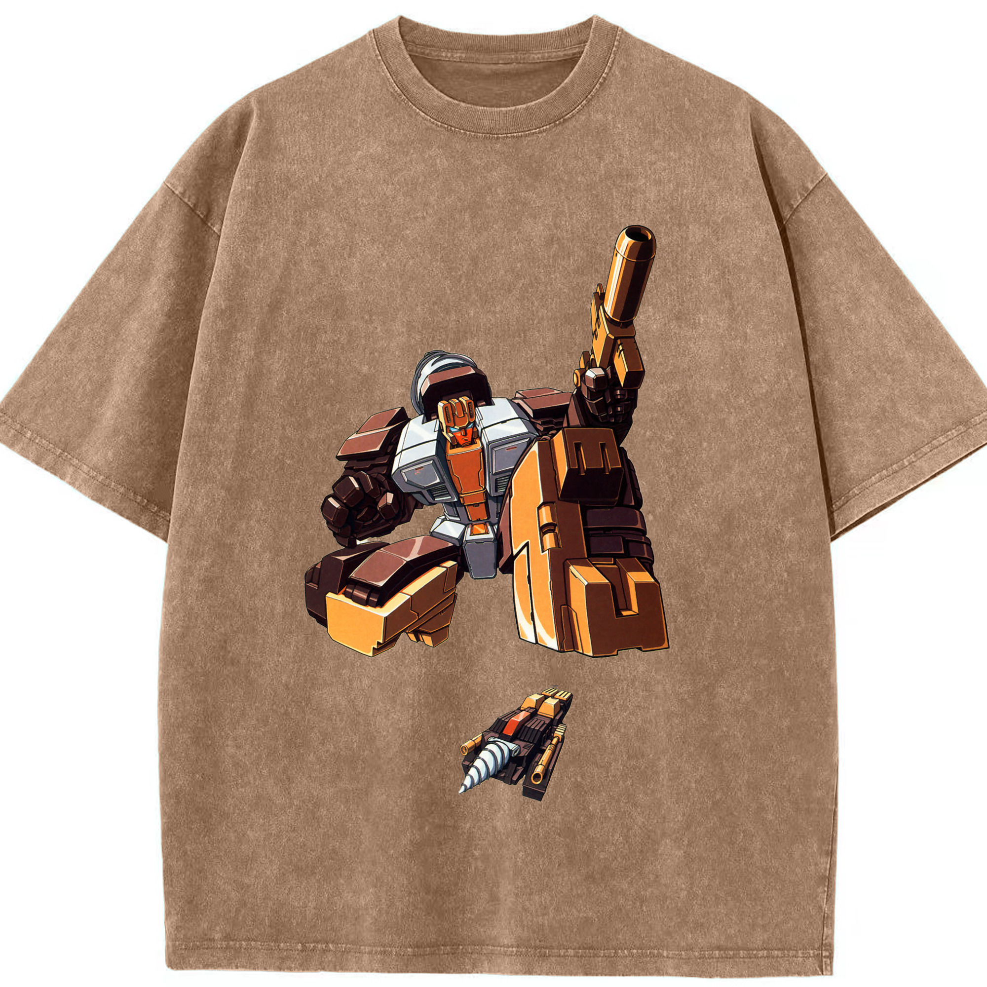 （画像用）  綿100% ヴィンテージ風 半袖Tシャツ（フロントプリント）