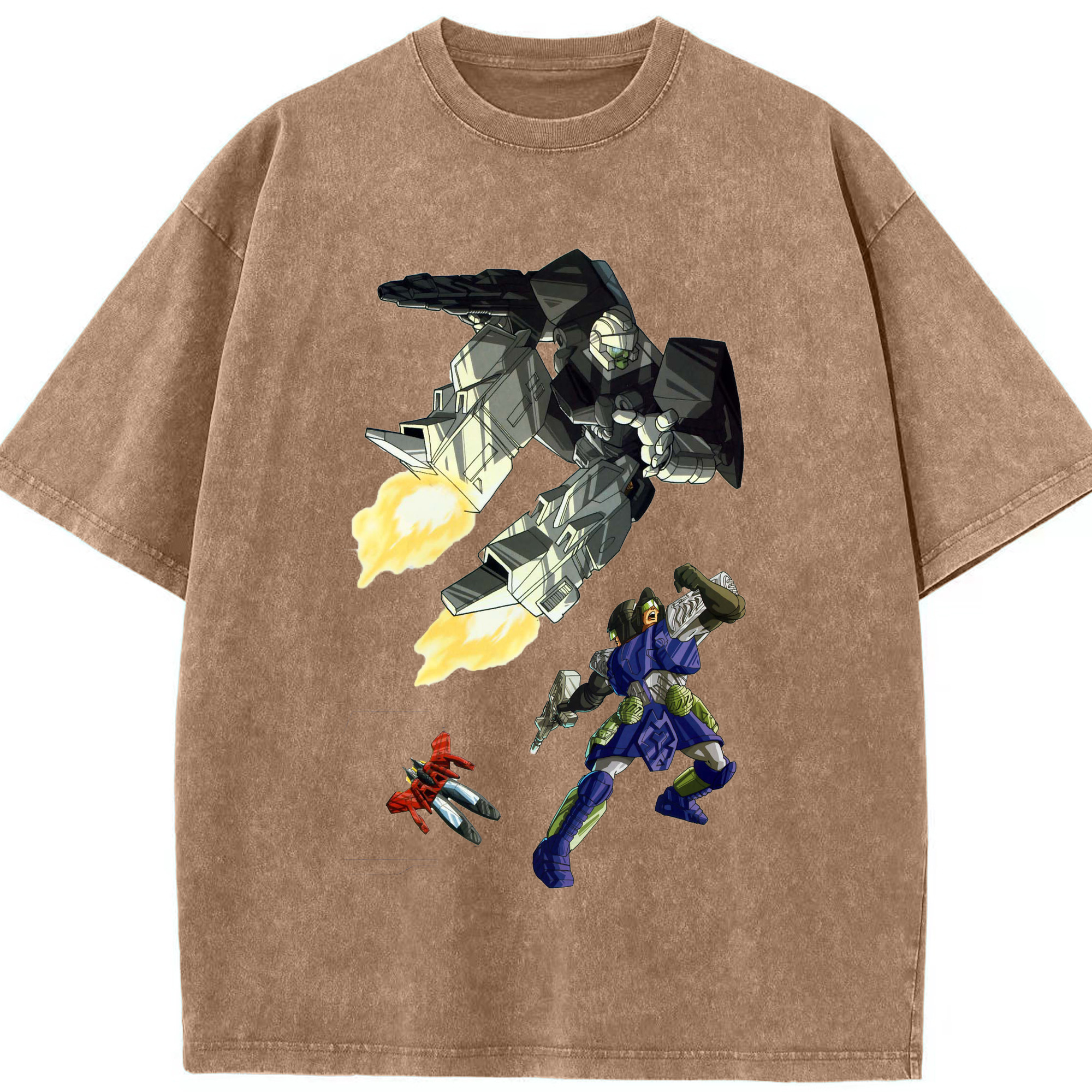 （画像用）  綿100% ヴィンテージ風 半袖Tシャツ（フロントプリント）