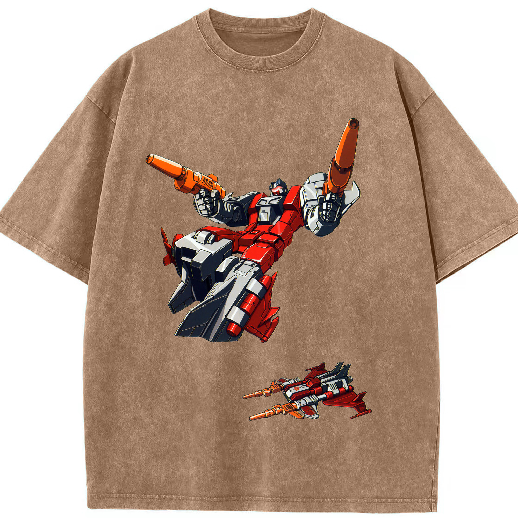 （画像用）  綿100% ヴィンテージ風 半袖Tシャツ（フロントプリント）
