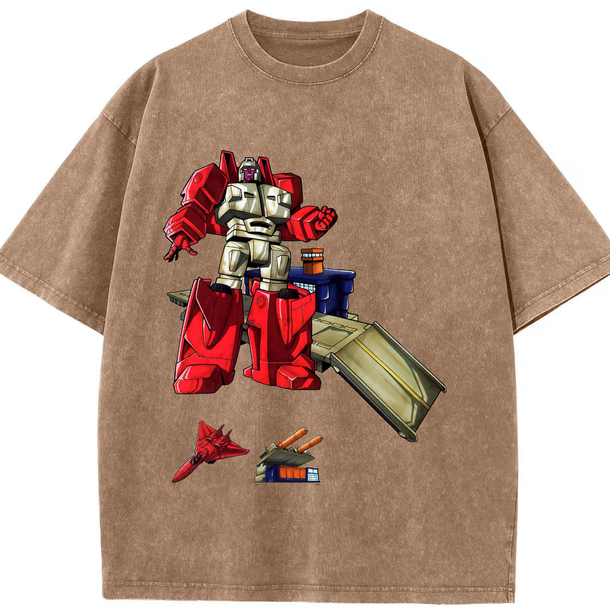（画像用）  綿100% ヴィンテージ風 半袖Tシャツ（フロントプリント）