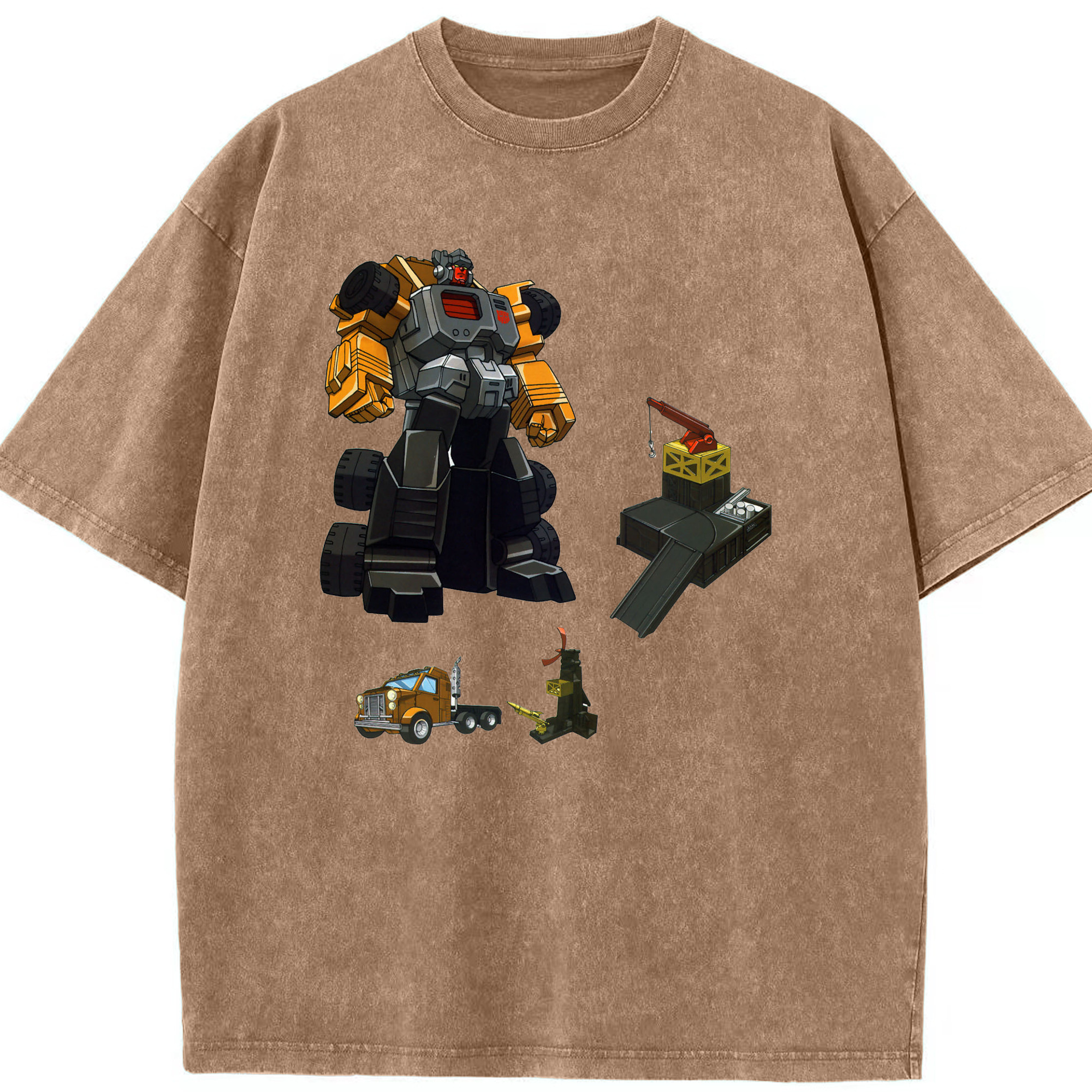 （画像用）  綿100% ヴィンテージ風 半袖Tシャツ（フロントプリント）