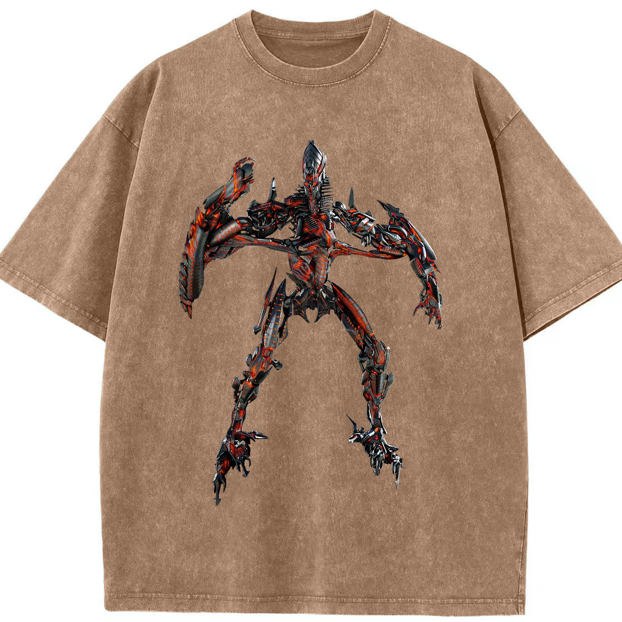 （画像用）  綿100% ヴィンテージ風 半袖Tシャツ（フロントプリント）