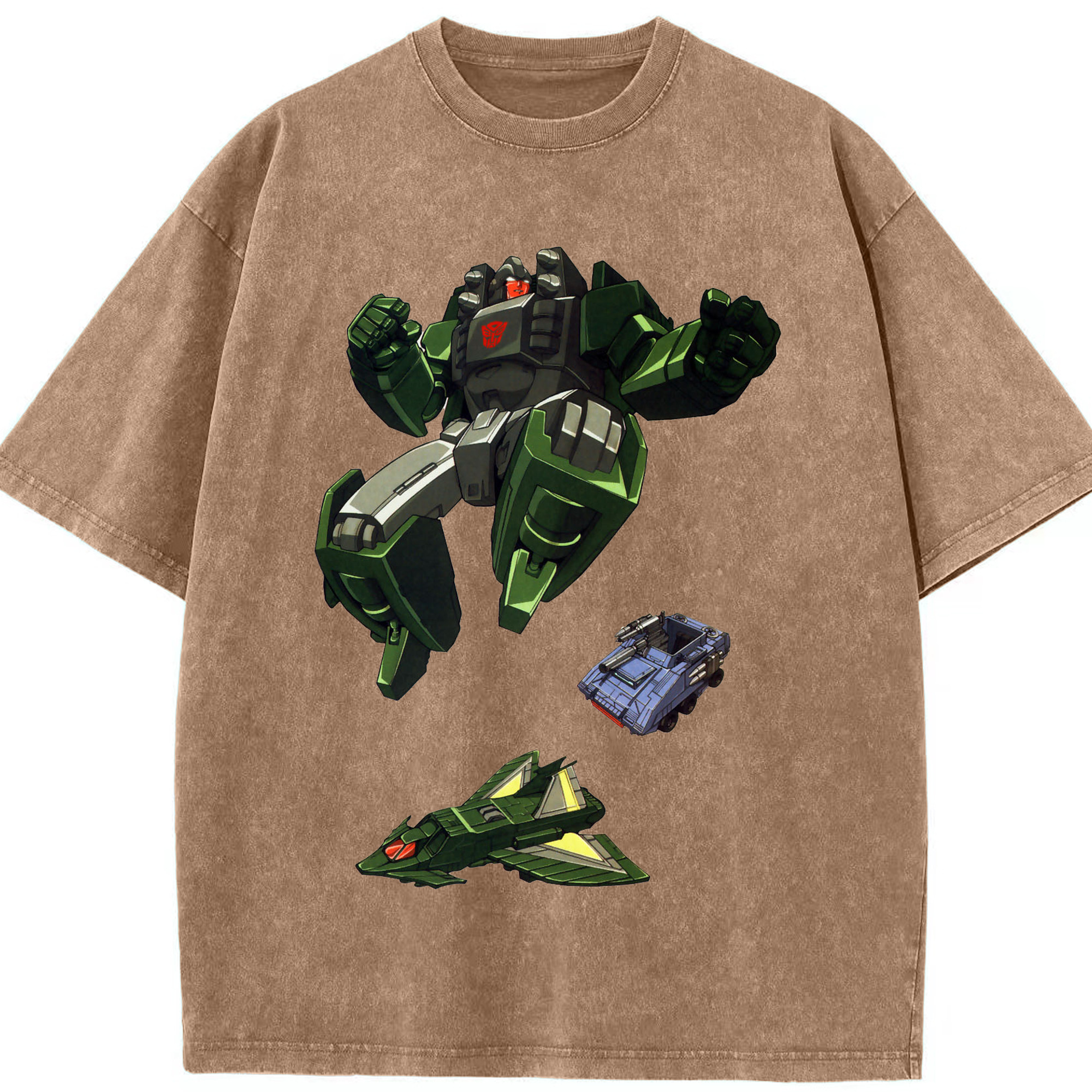 （画像用）  綿100% ヴィンテージ風 半袖Tシャツ（フロントプリント）