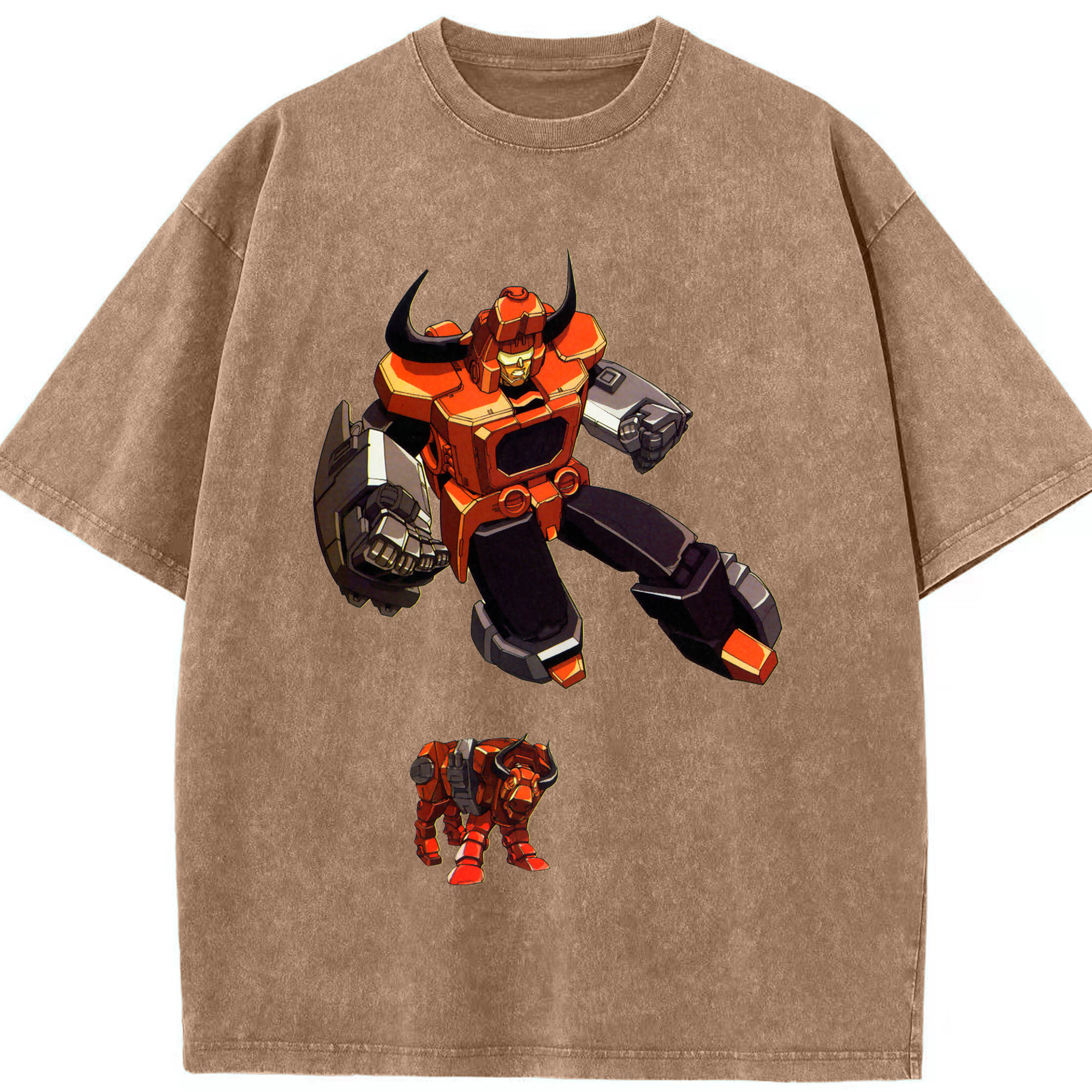 （画像用）  綿100% ヴィンテージ風 半袖Tシャツ（フロントプリント）