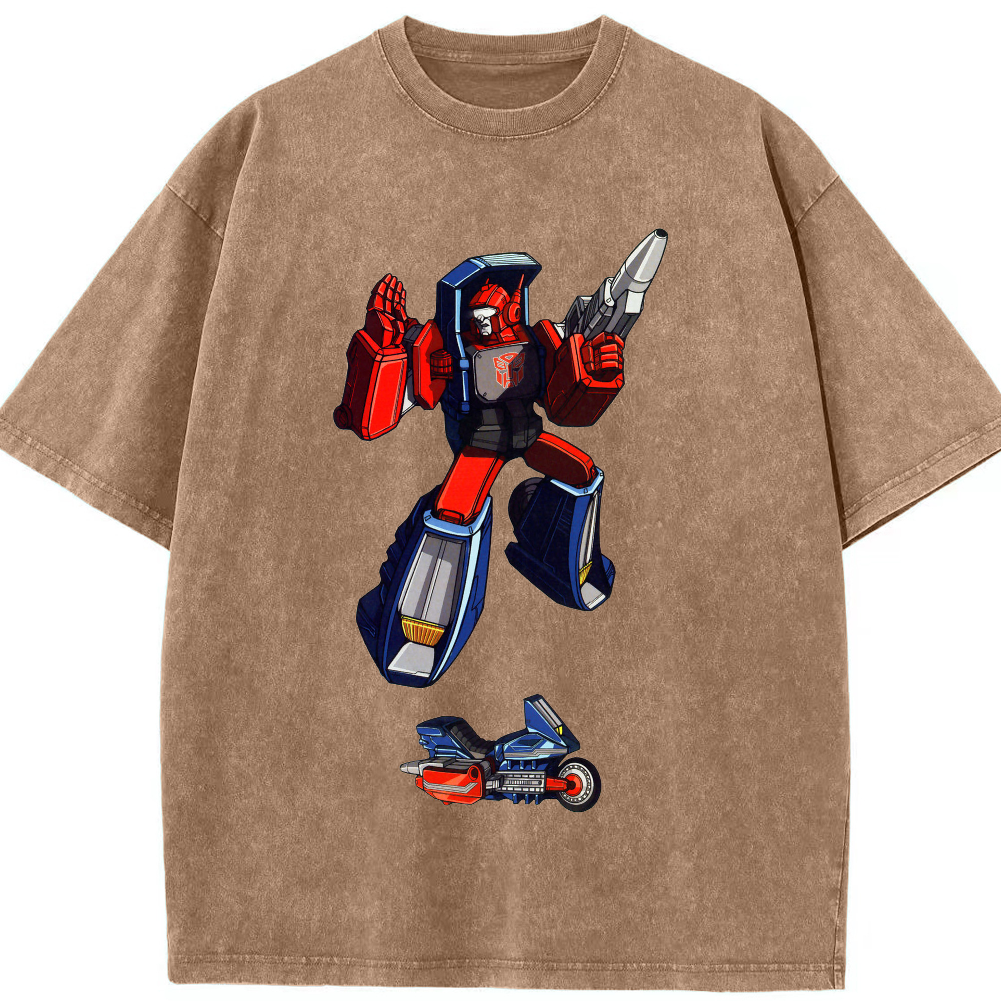 （画像用）  綿100% ヴィンテージ風 半袖Tシャツ（フロントプリント）