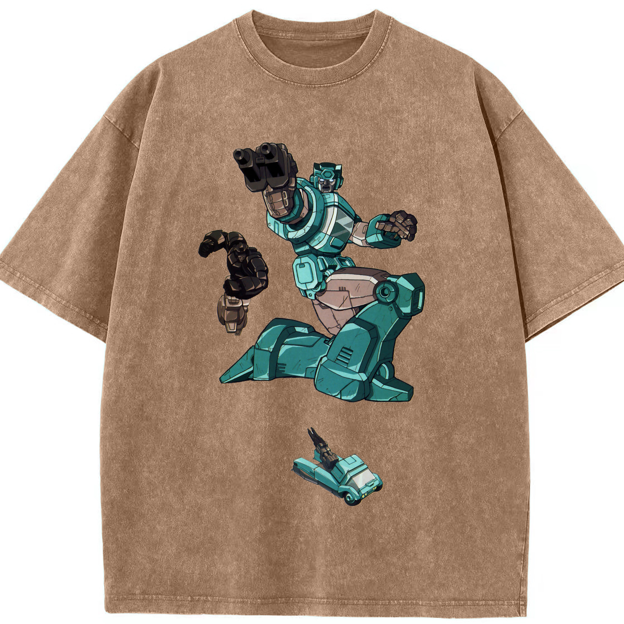 （画像用）  綿100% ヴィンテージ風 半袖Tシャツ（フロントプリント）