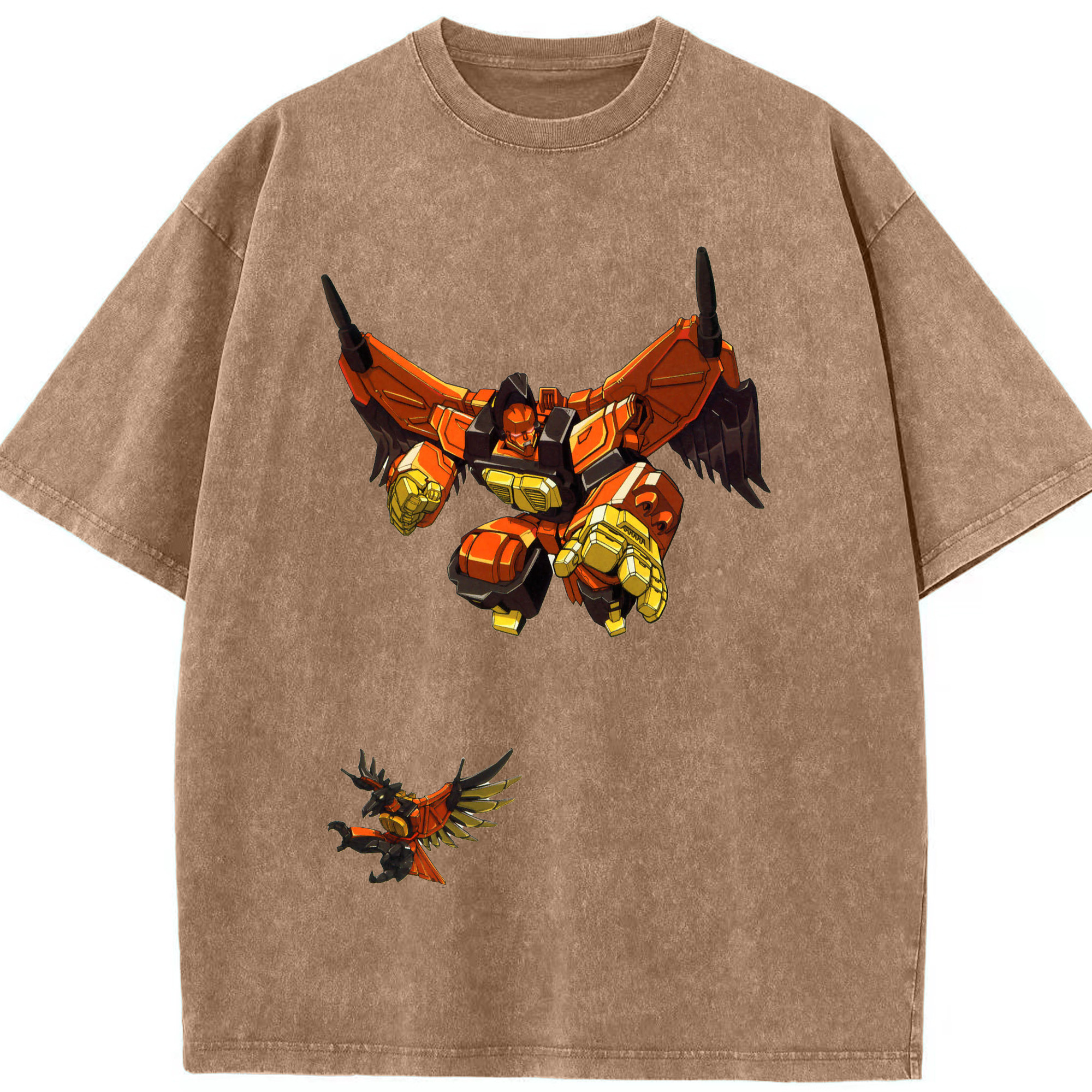 （画像用）  綿100% ヴィンテージ風 半袖Tシャツ（フロントプリント）